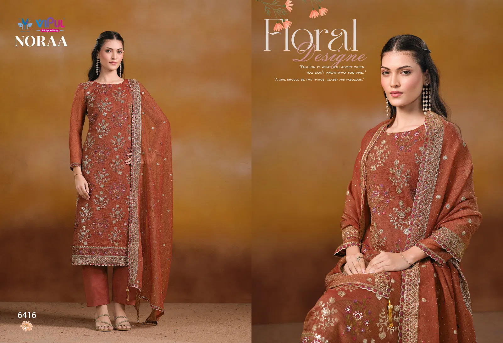 Vipul Noraa Organza Chiffon Jarkan Work Salwar Kameez