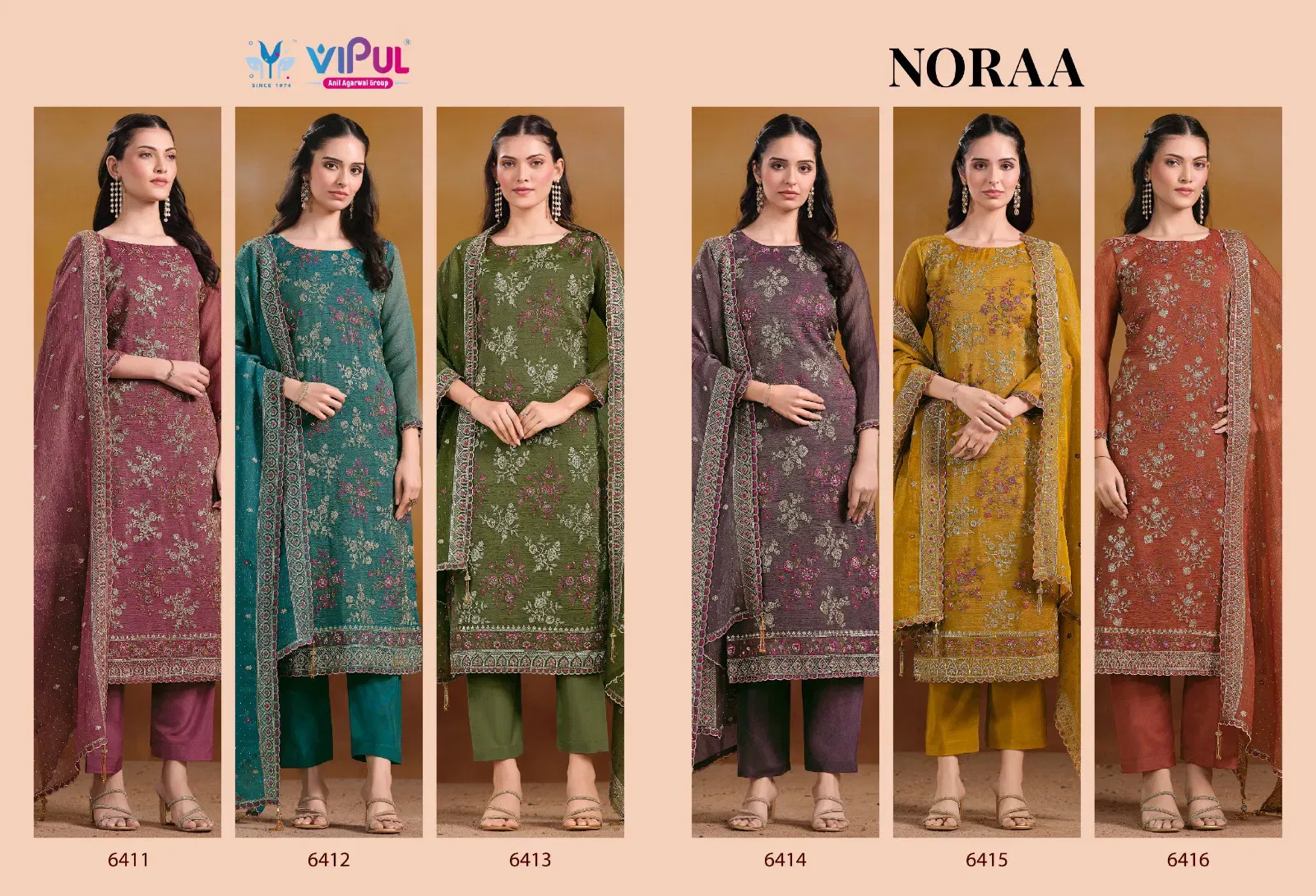 Vipul Noraa Organza Chiffon Jarkan Work Salwar Kameez