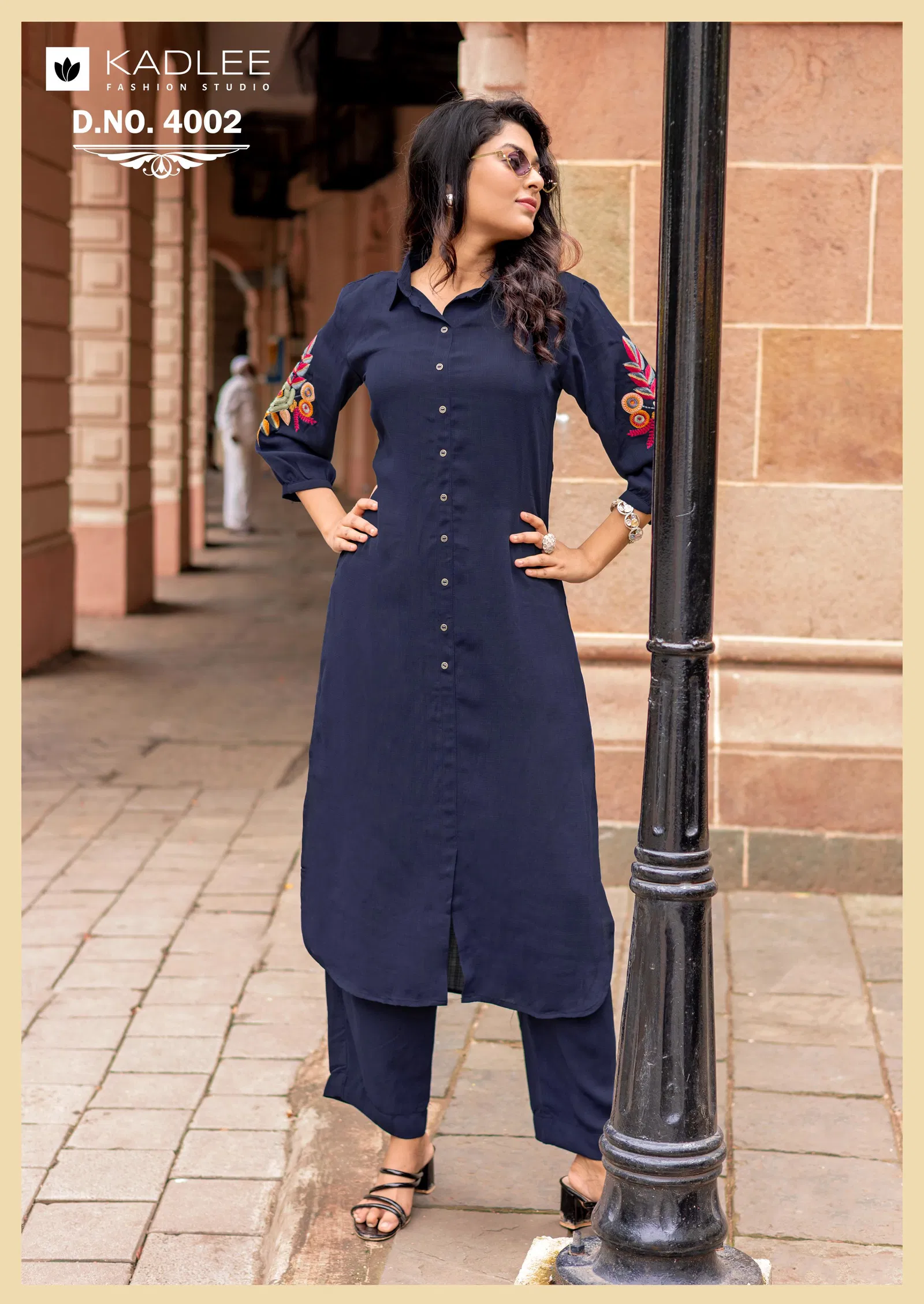 Kadlee Blue Bell Indox Gentalmen With Threadwork Top And Bottom