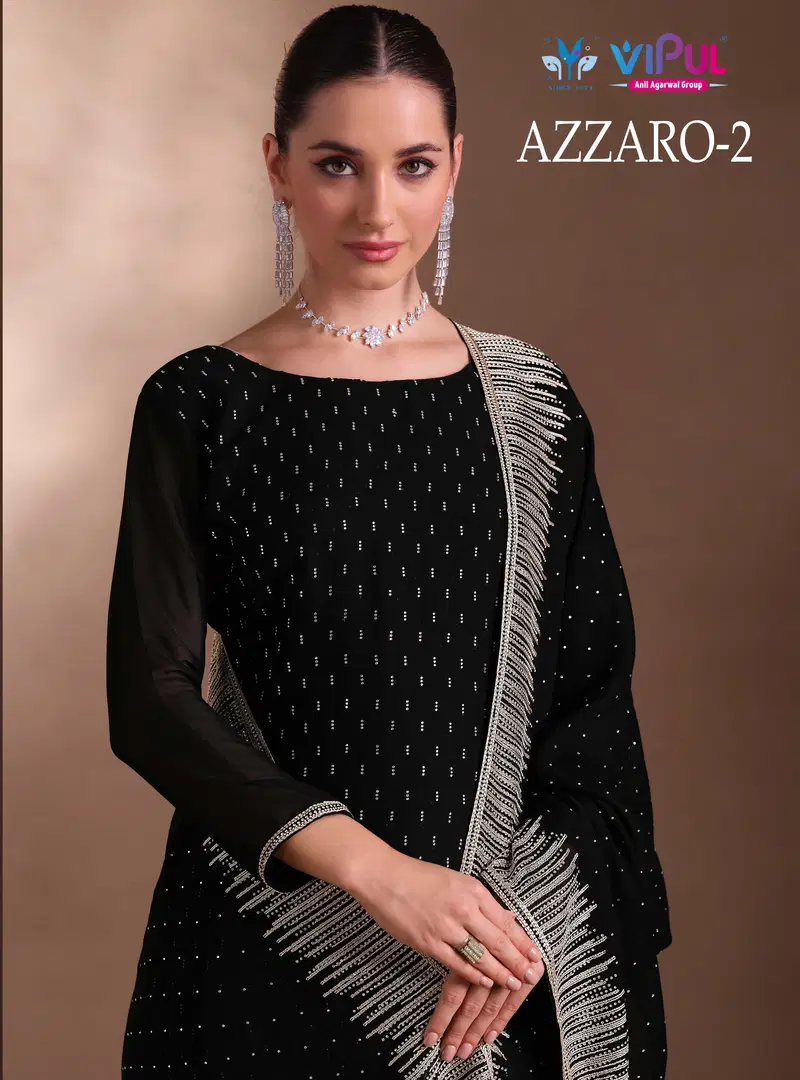 Vipul Azzaro Vol 2 Georgette Swarovski Work Salwar Kameez