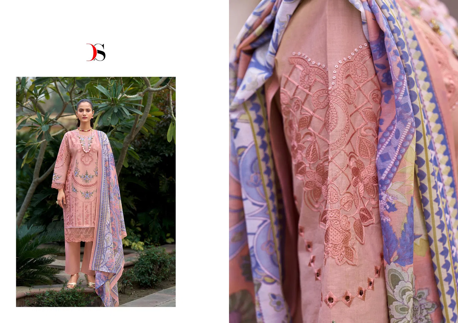 Deepsy Maria B Luxe Vol 3 Cotton Dupatta Cotton Pakistani Salwar Kameez