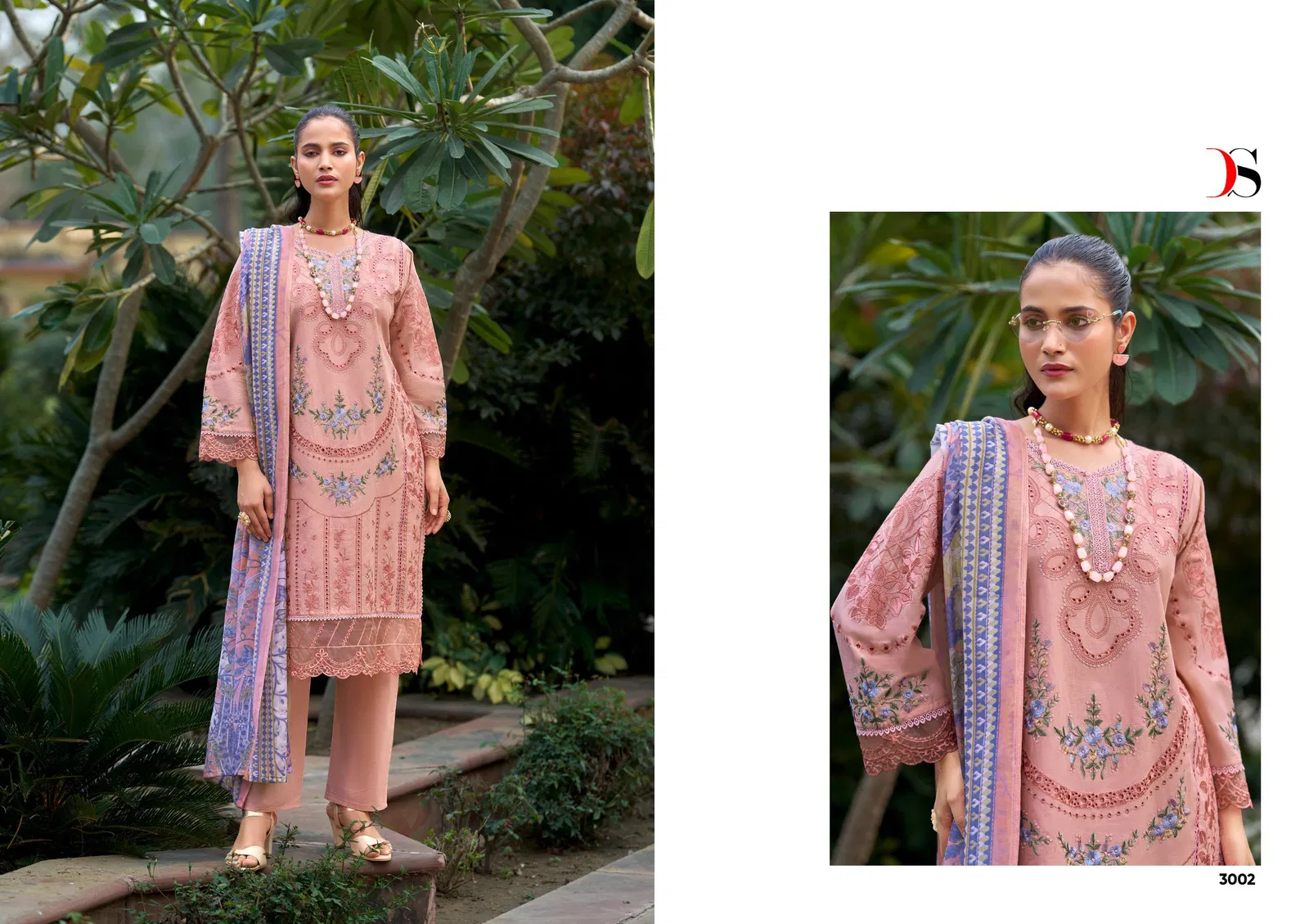 Deepsy Maria B Luxe Vol 3 Chiffon Dupatta Cotton Pakistani Salwar Kameez