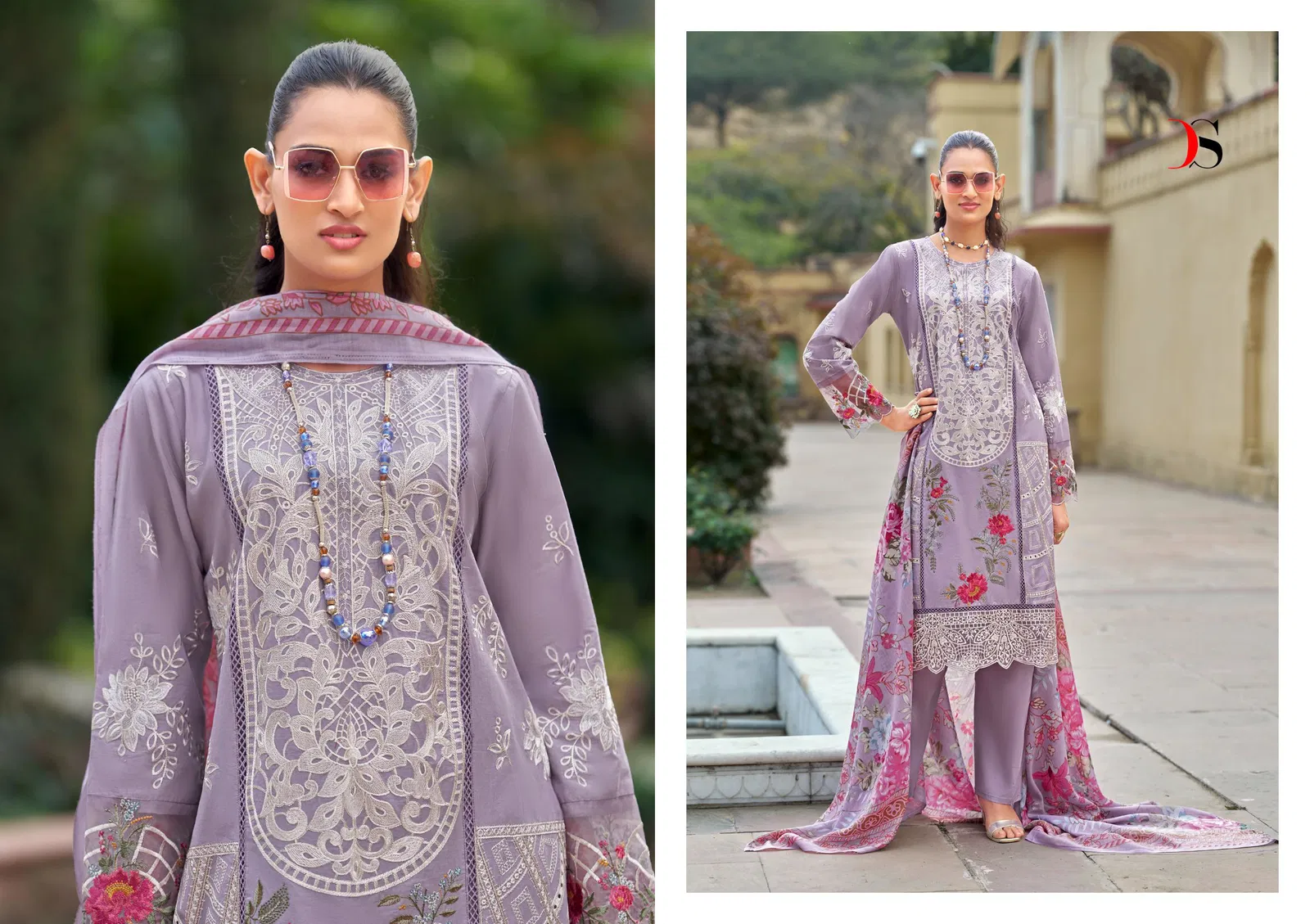 Deepsy Maria B Luxe Vol 3 Chiffon Dupatta Cotton Pakistani Salwar Kameez