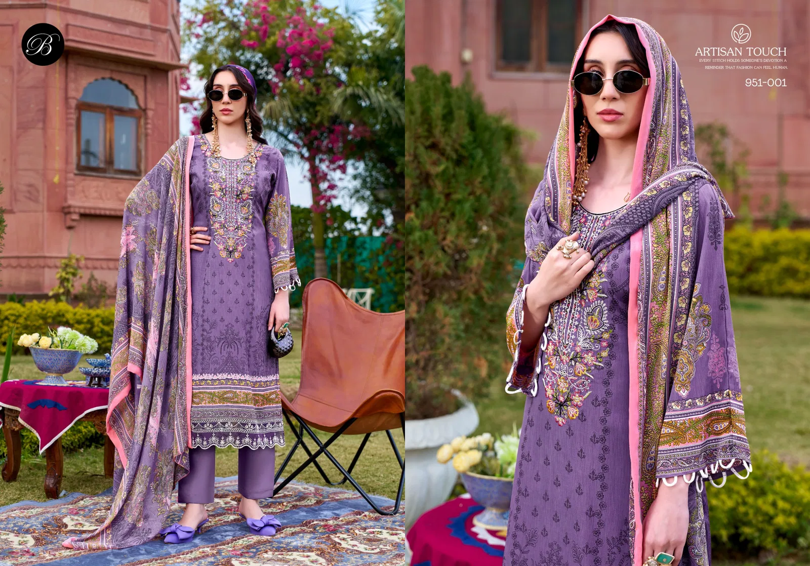 Belliza Rangreza Crepe With Embroidery Work Dress Material Collection
