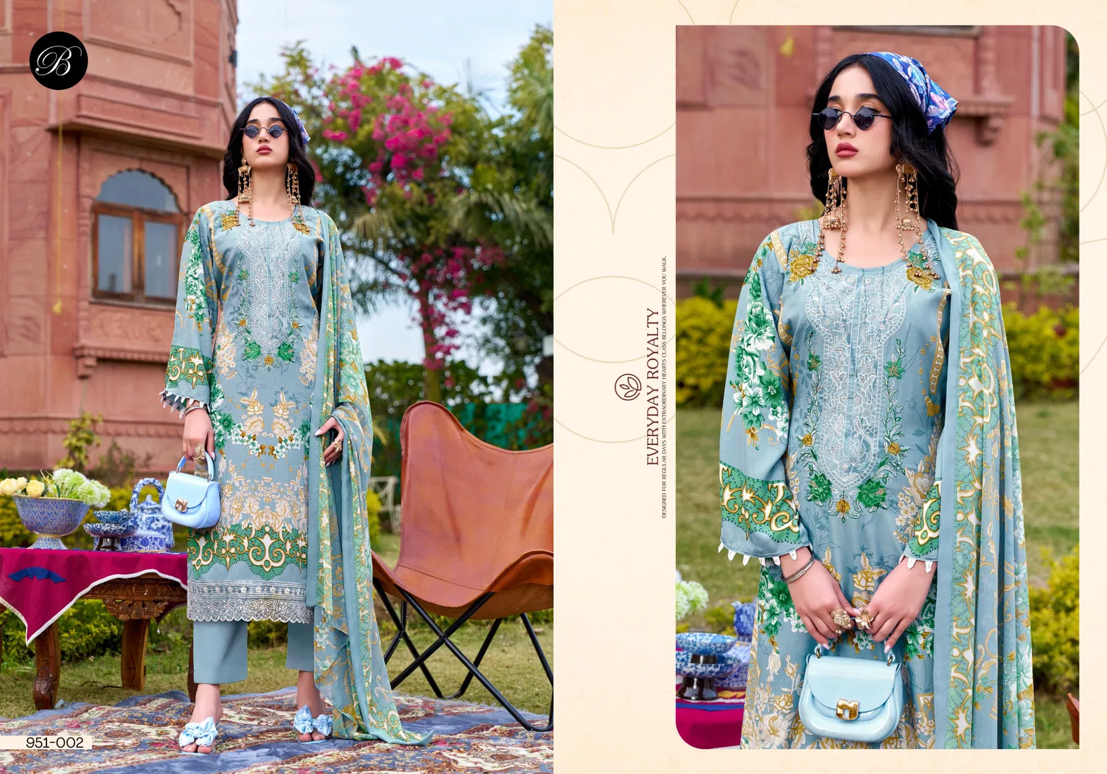 Belliza Rangreza Crepe With Embroidery Work Dress Material Collection