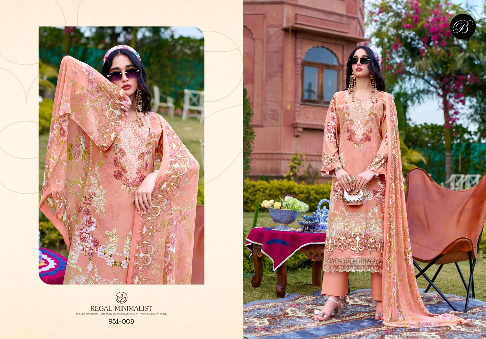 Belliza Rangreza Crepe With Embroidery Work Dress Material Collection