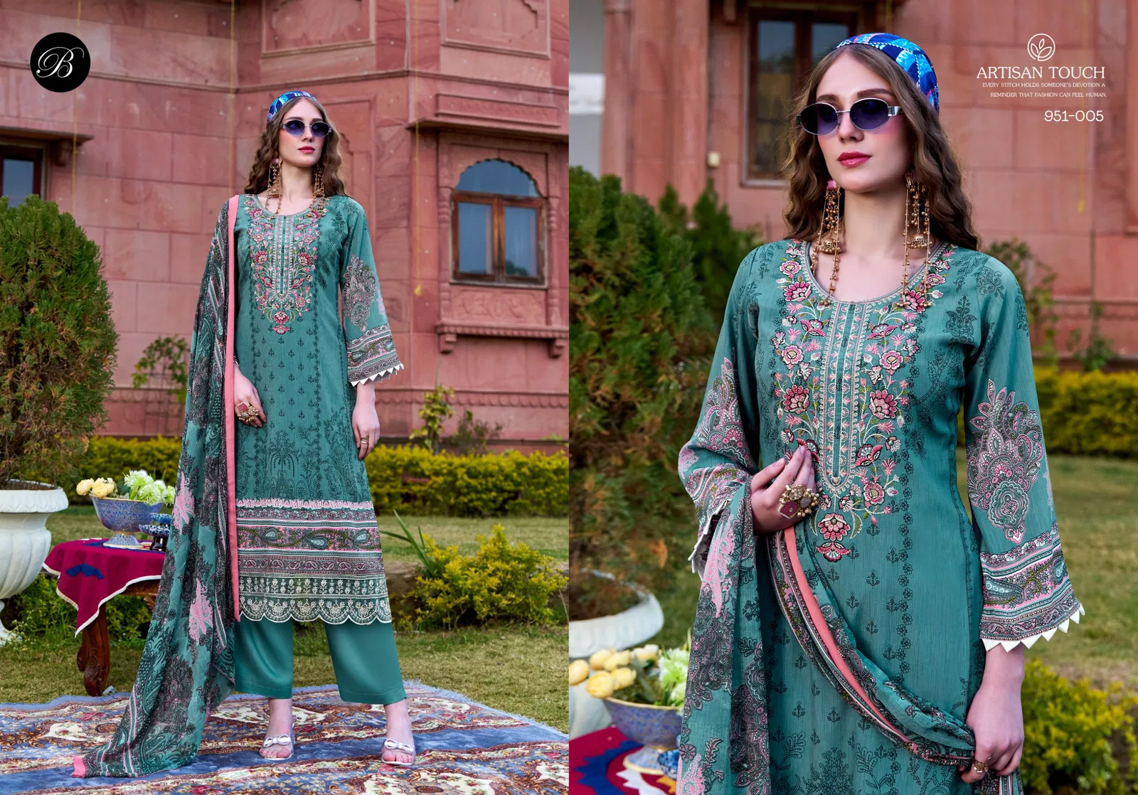 Belliza Rangreza Crepe With Embroidery Work Dress Material Collection