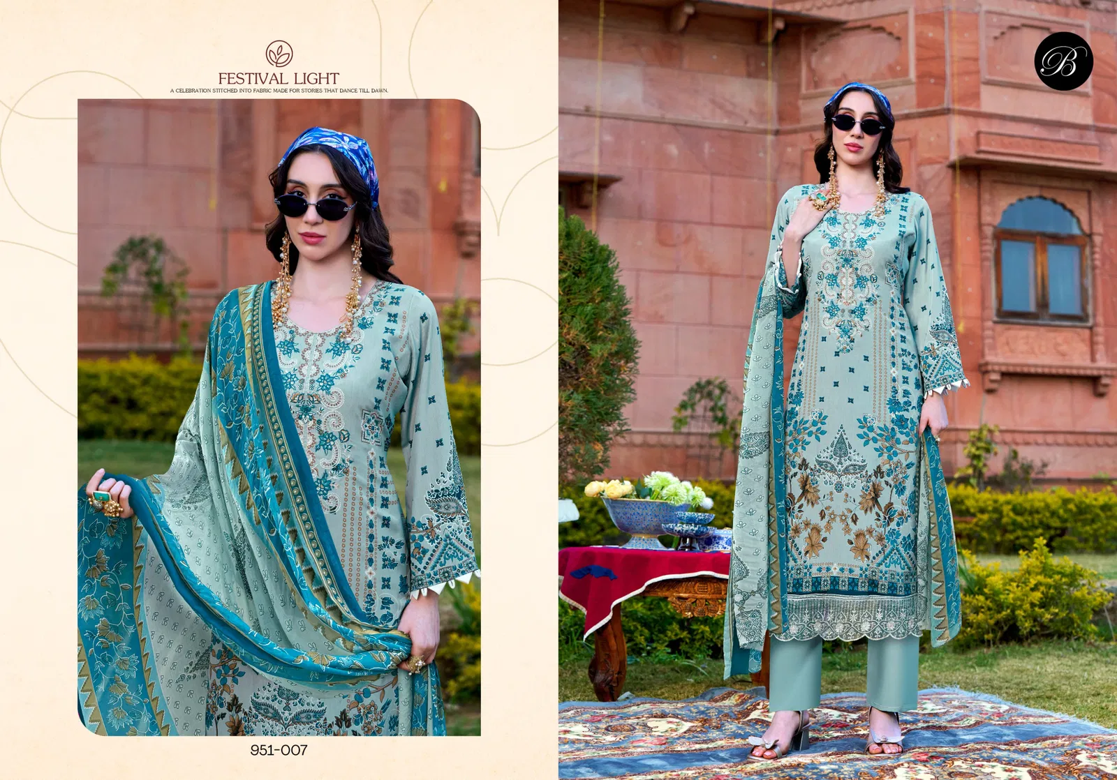 Belliza Rangreza Crepe With Embroidery Work Dress Material Collection
