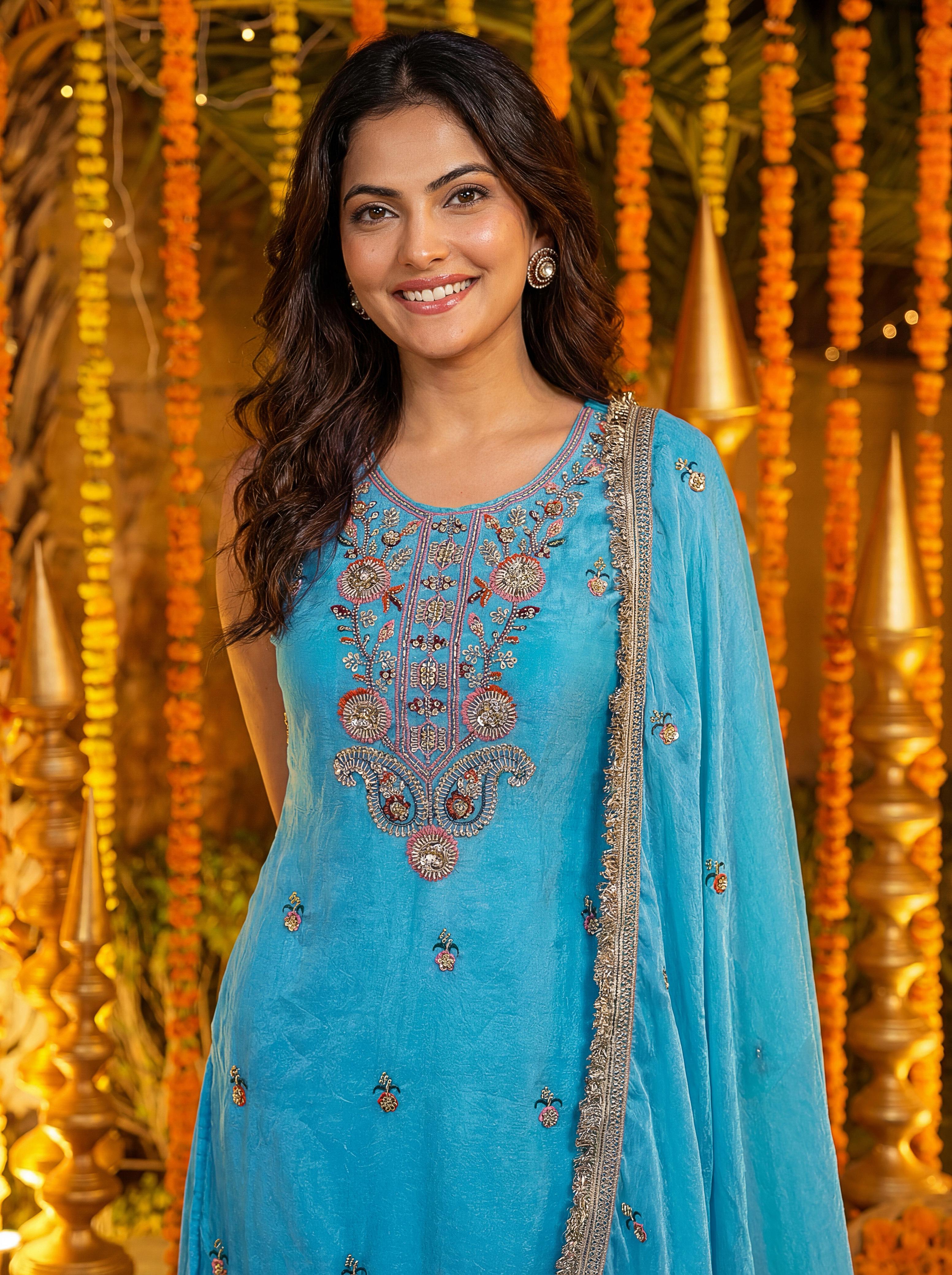 DV 5166 Traditional handwork with a modern soul Kurti Bottom With Dupatta Collection 