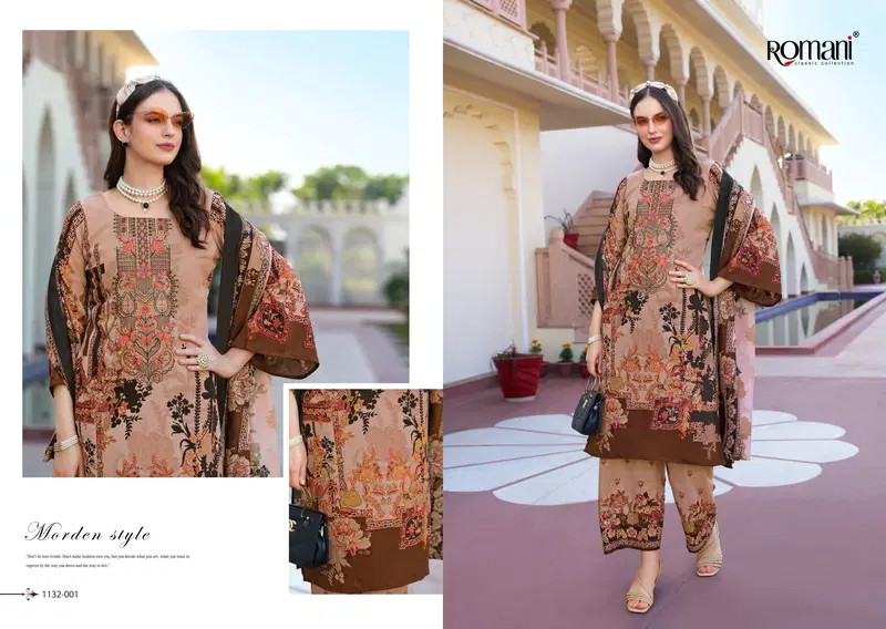Romani Mahira Vol 7 Cotton Digital Print With Work Dress Material