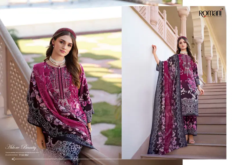 Romani Mahira Vol 7 Cotton Digital Print With Work Dress Material