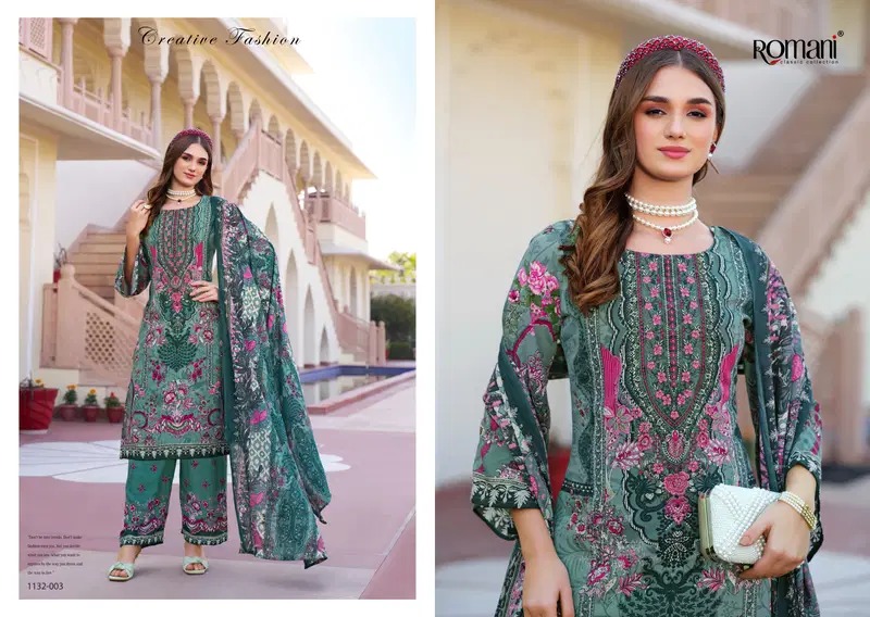 Romani Mahira Vol 7 Cotton Digital Print With Work Dress Material