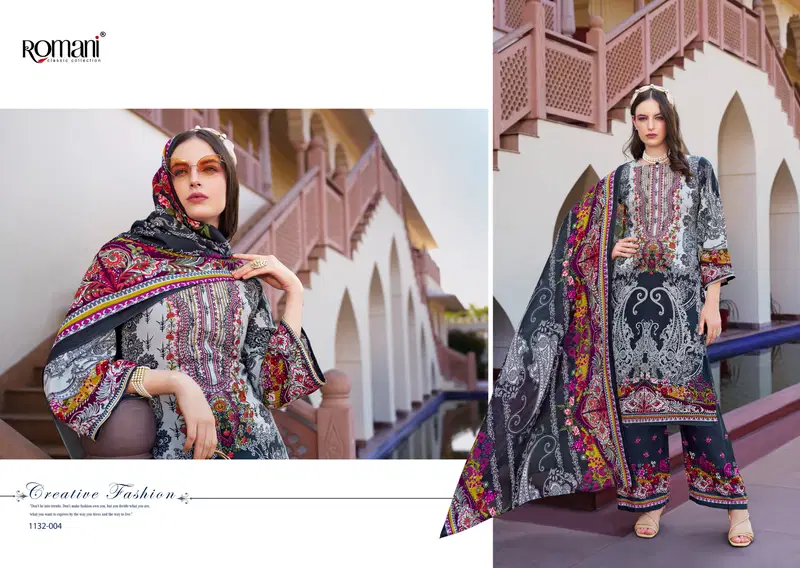 Romani Mahira Vol 7 Cotton Digital Print With Work Dress Material