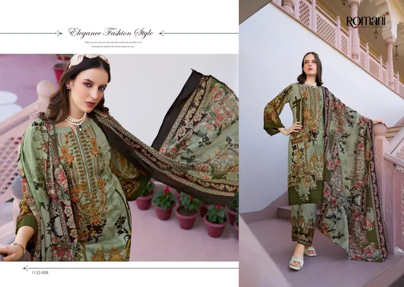 Romani Mahira Vol 7 Cotton Digital Print With Work Dress Material