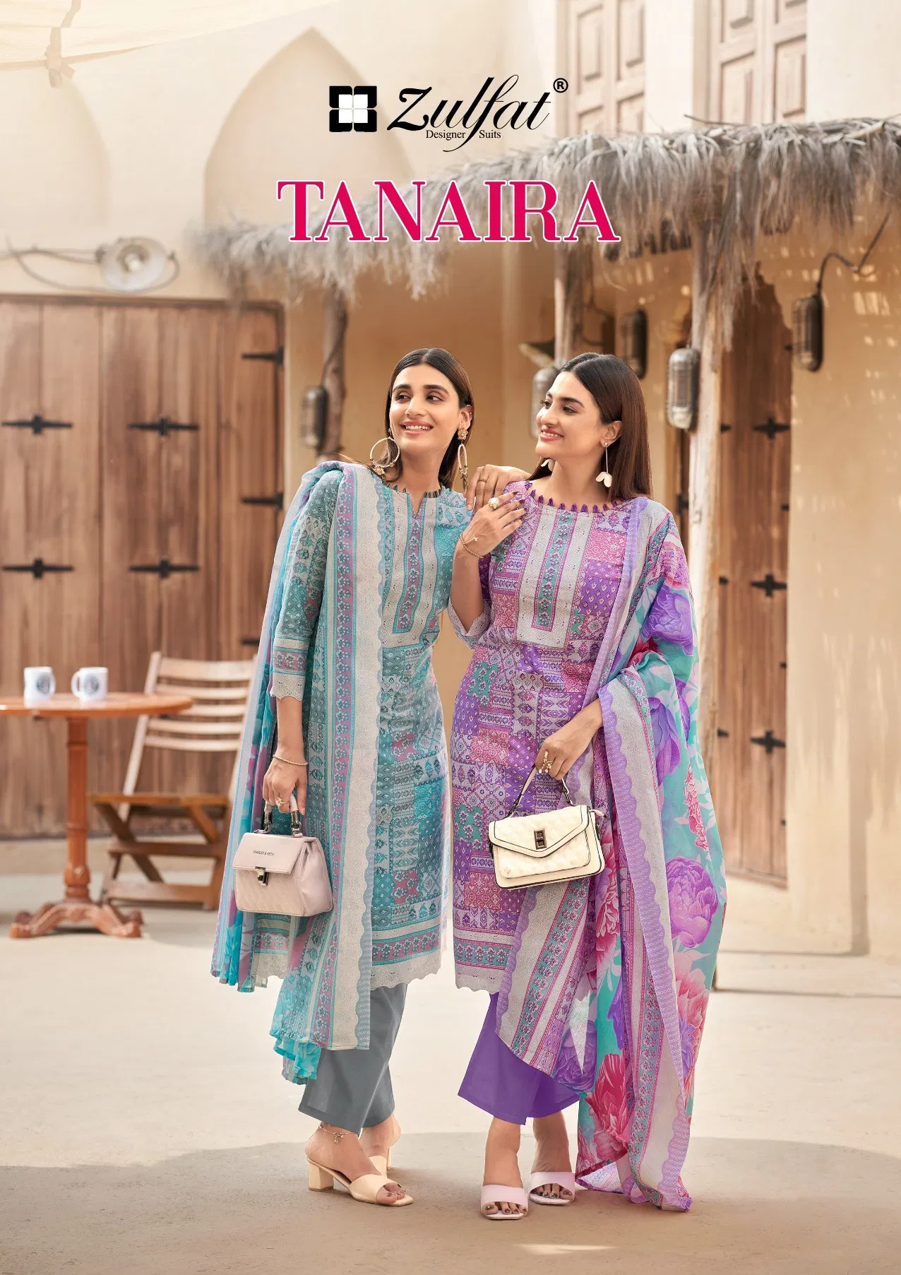 Zulfat Tanaira Cotton With Designer Print Dress Material Collection