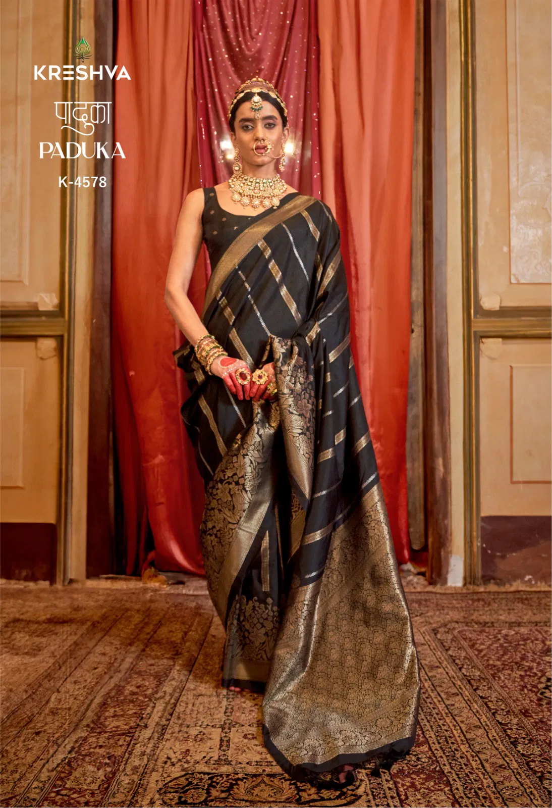 Kresha Paduka Silk With Zari Weaving Fancy Saree Collection