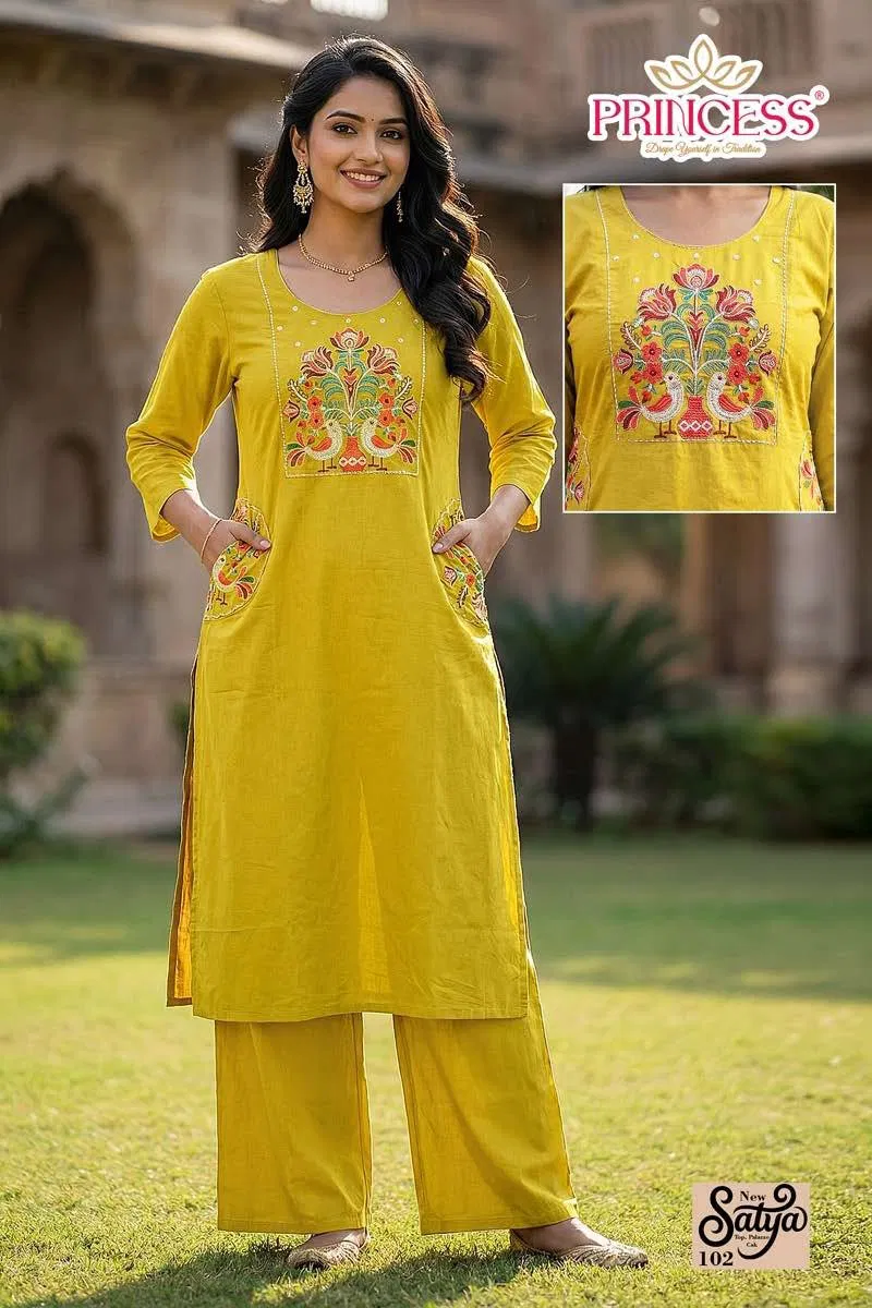 Princess New Satya Dhabu Cotton Top With Bottom Collection