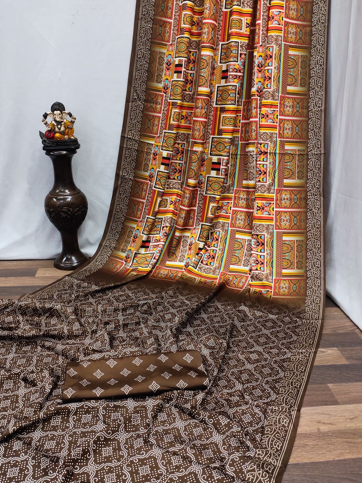 Lekha VC Kalamkari Vol 2 Pure Crepe Silk Digital Printed Saree