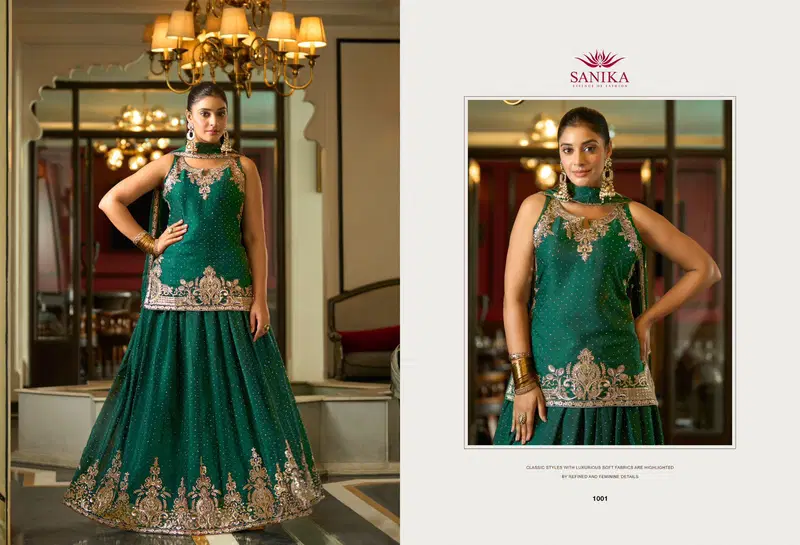 Sanika Varnika Georgette Embroidered Indo Western Collection
