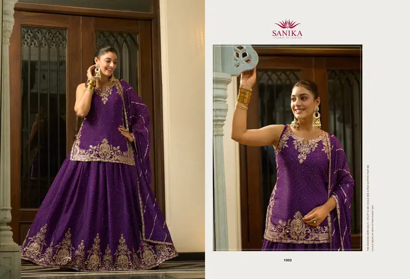 Sanika Varnika Georgette Embroidered Indo Western Collection