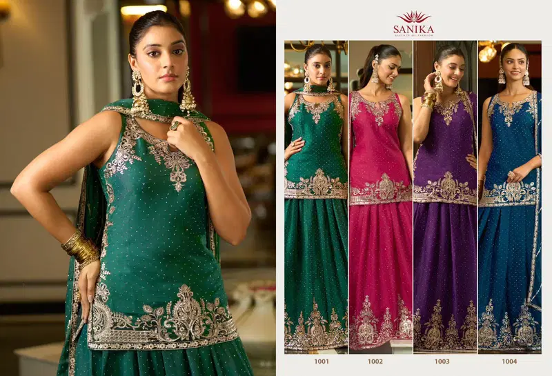 Sanika Varnika Georgette Embroidered Indo Western Collection