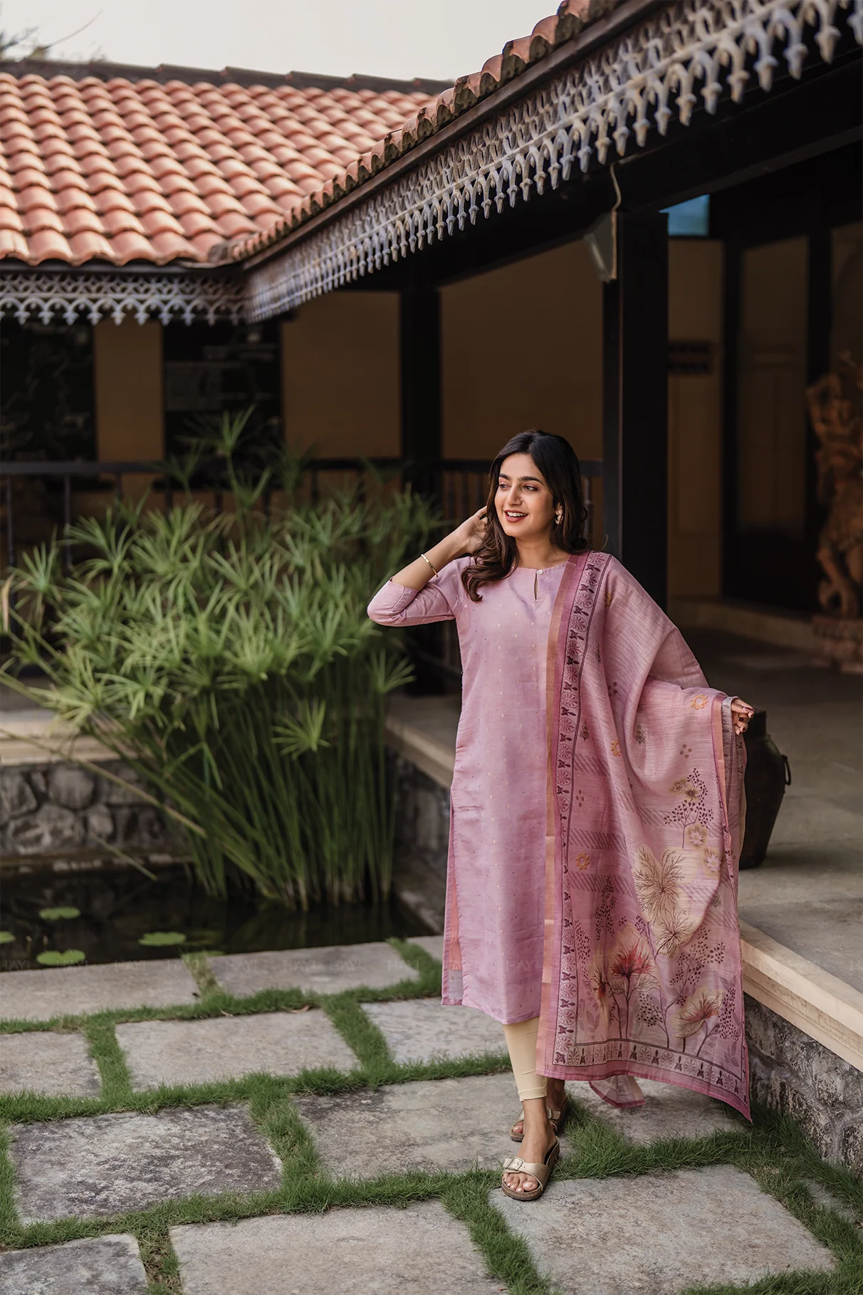 Margi 01 Jacquard Butti With Work Kurti And Dupatta Collection