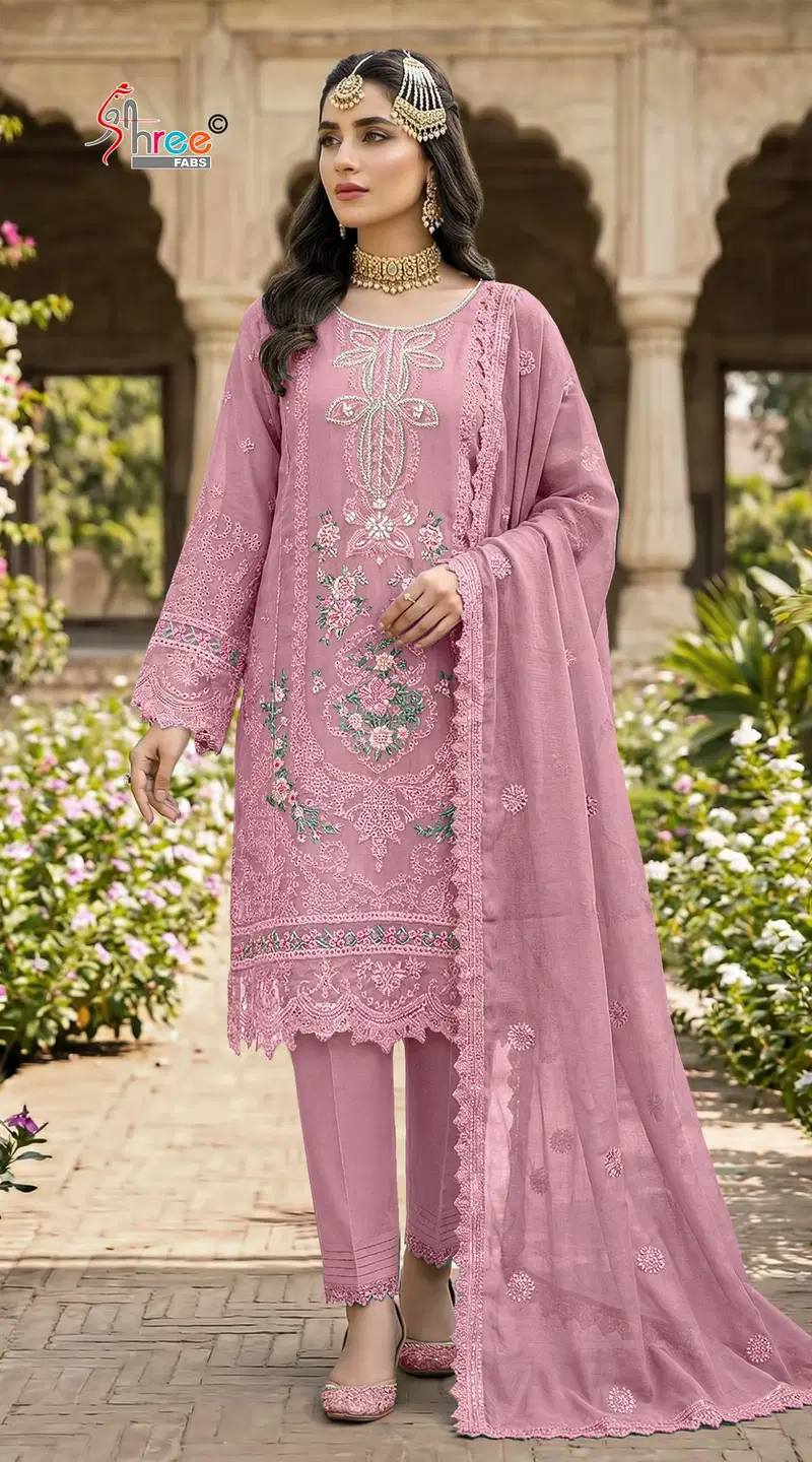 Shree Sf 5573 E To H Chiffon With Embroidery Pakistani Salwar Kameez