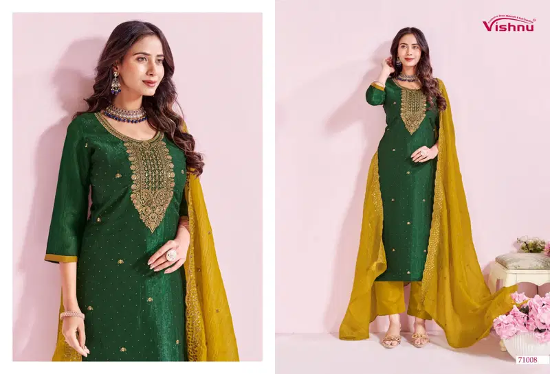 Vishnu Rutbaa Crunchy Blooming Work Dress Material Collection
