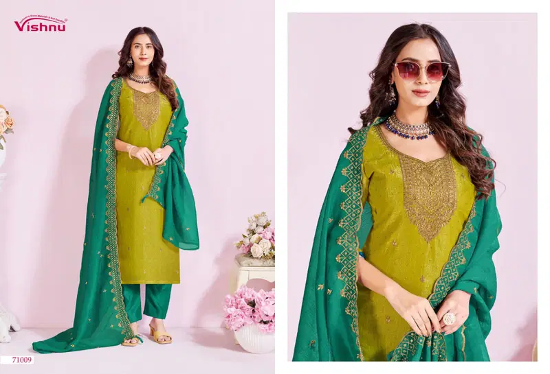 Vishnu Rutbaa Crunchy Blooming Work Dress Material Collection
