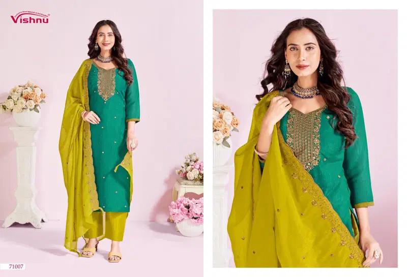 Vishnu Rutbaa Crunchy Blooming Work Dress Material Collection