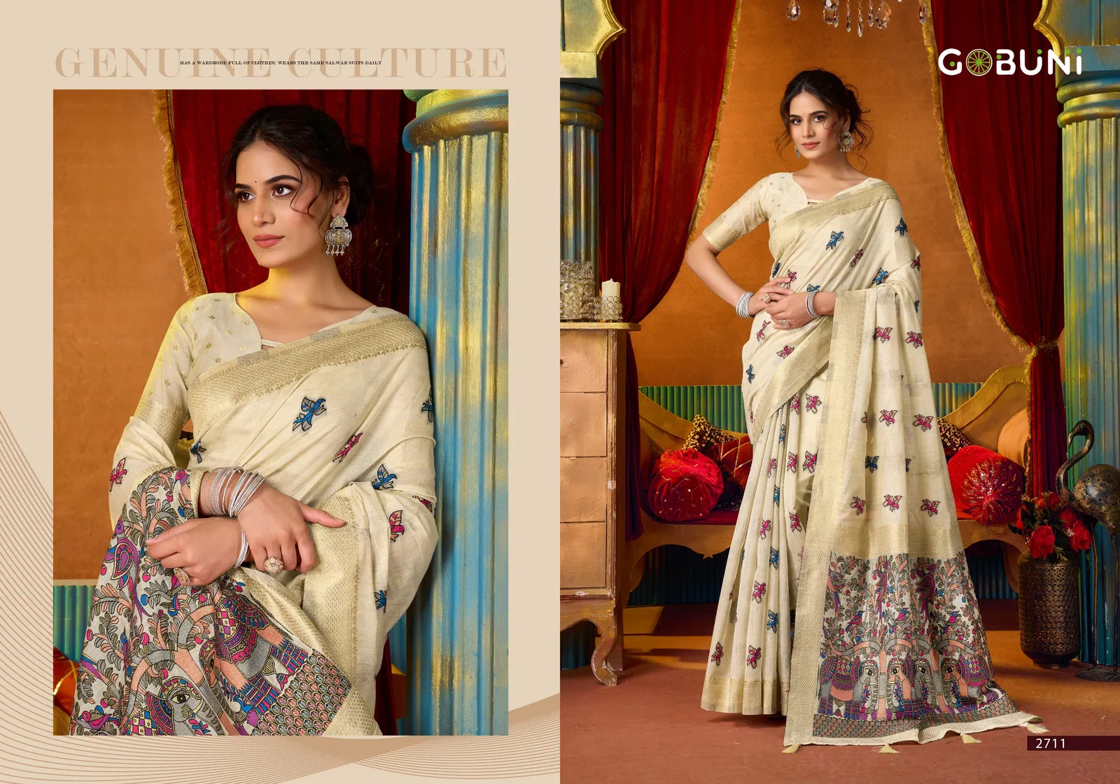 Gobuni Shruti Vol 2 Modal Katha Work With Mina Saree Collection
