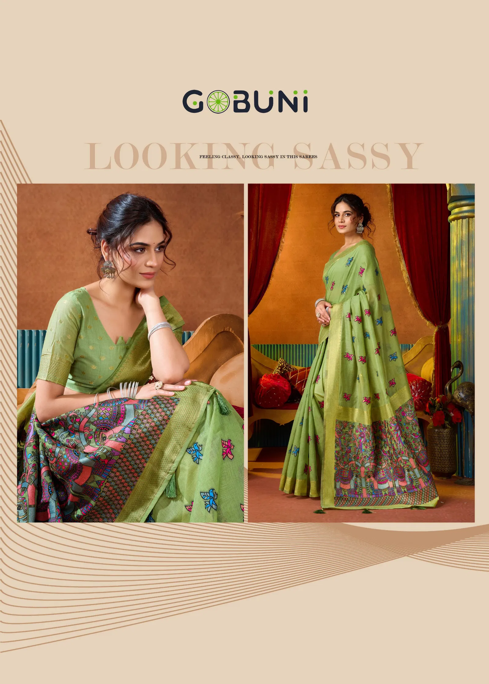 Gobuni Shruti Vol 2 Modal Katha Work With Mina Saree Collection