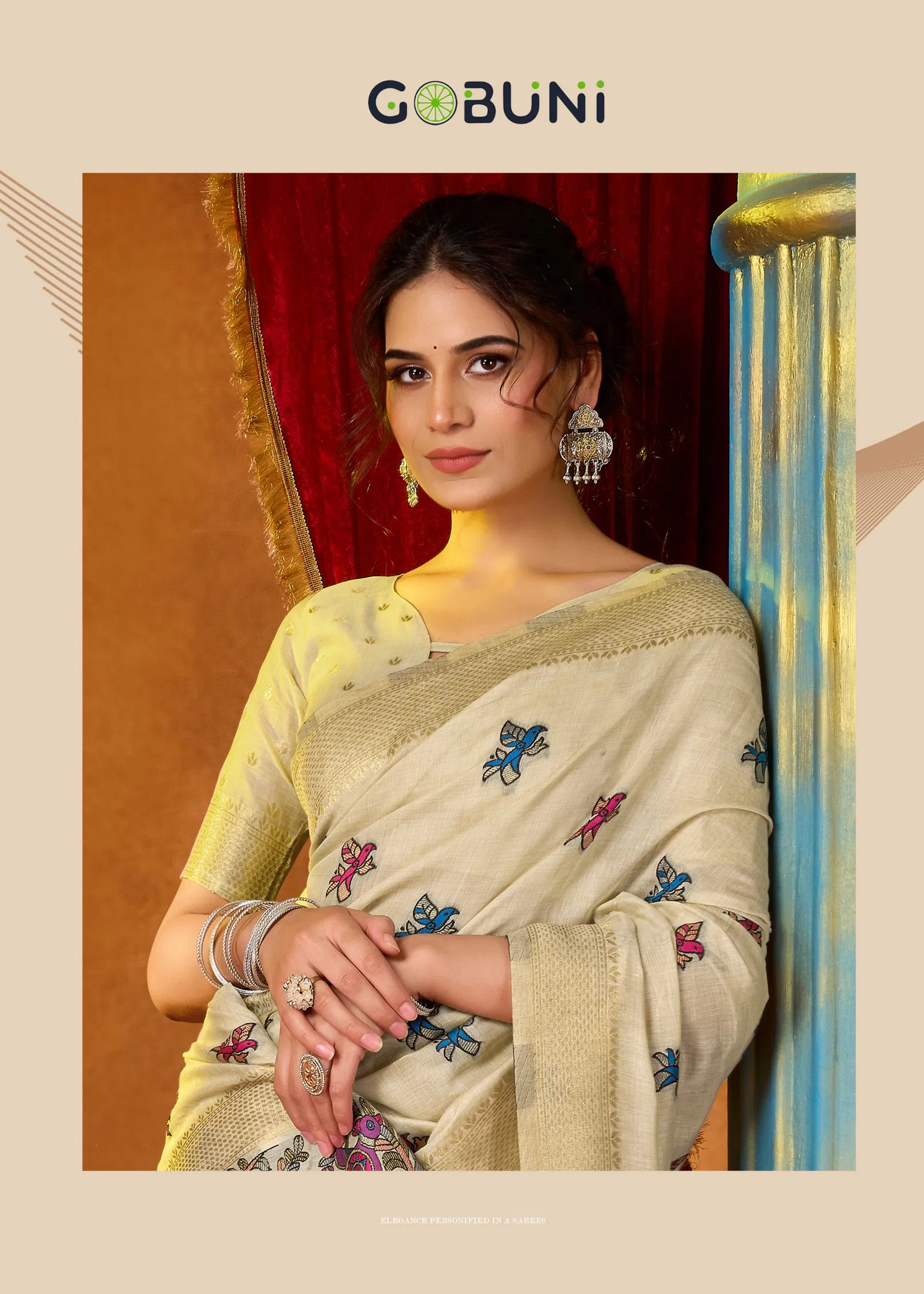 Gobuni Shruti Vol 2 Modal Katha Work With Mina Saree Collection