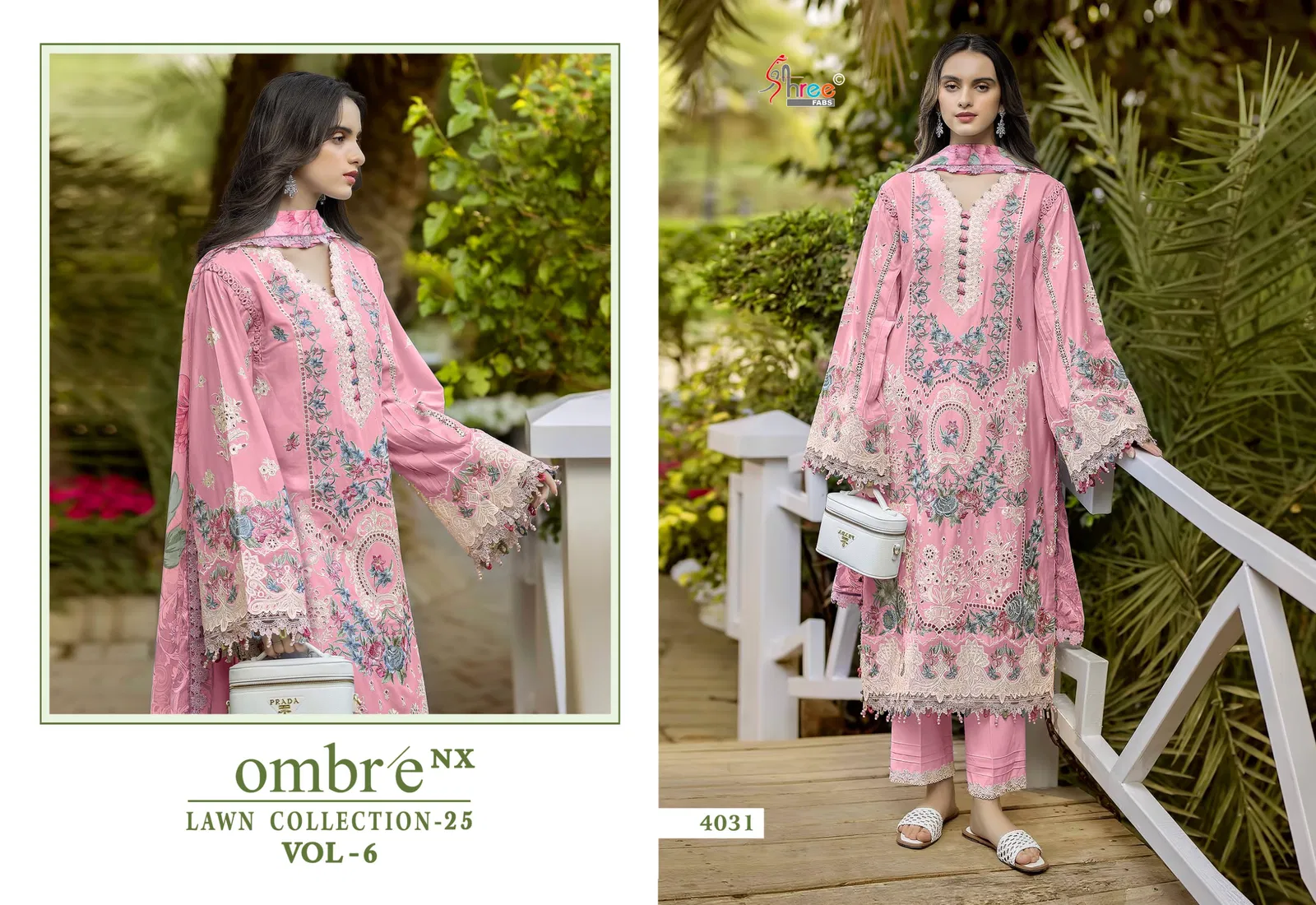 Shree Ombre Lawn Collection 25 Vol 6 Nx Chiffon Dupatta Pakistani Salwar Kameez