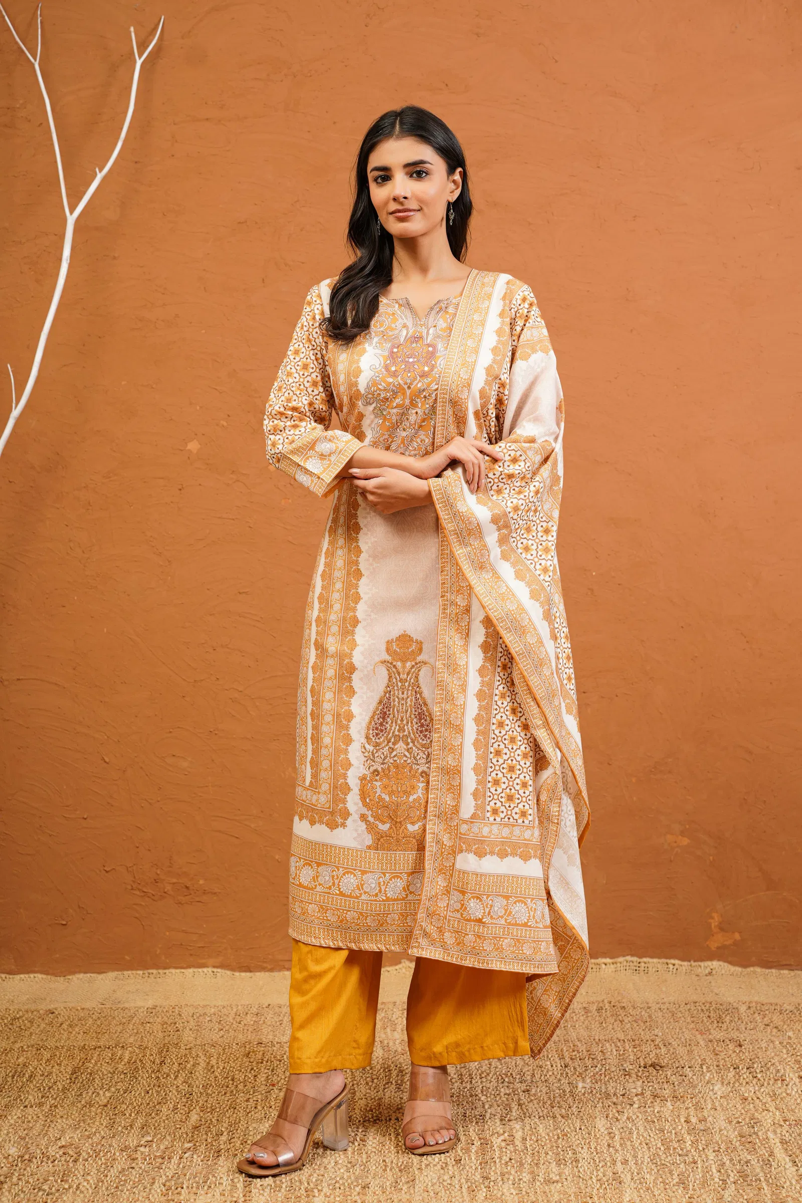 Naisha K 677 Cotton Traditional Wear Kurti Pant And Dupatta Collection