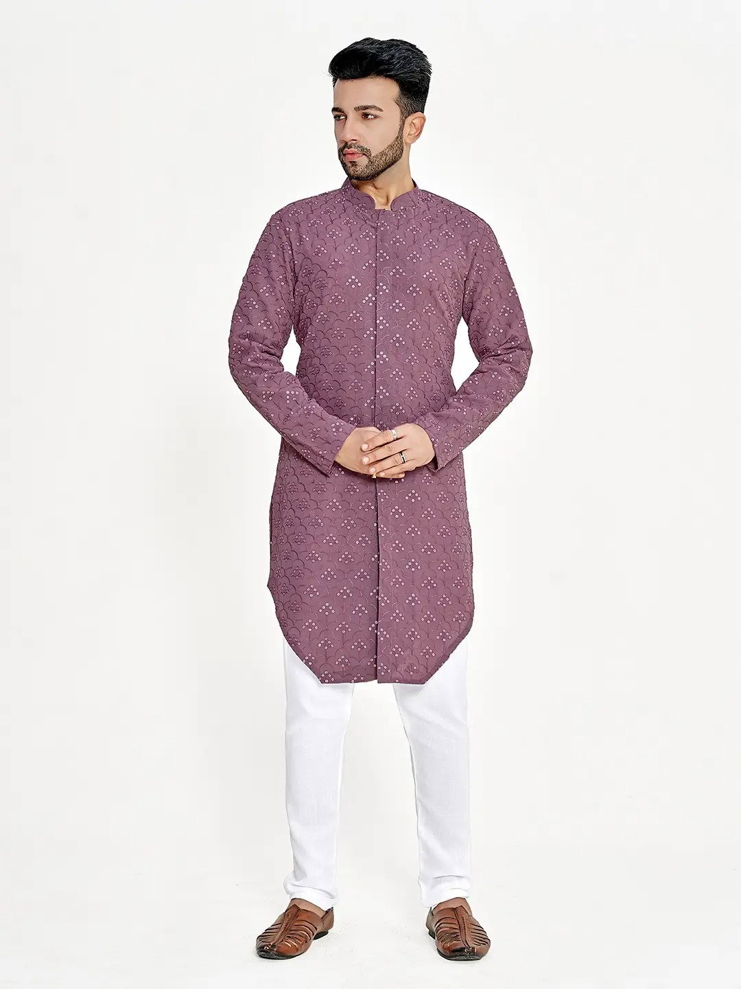Shee Star 4 Georgette Embroidery Wedding Wear Mens Kurta