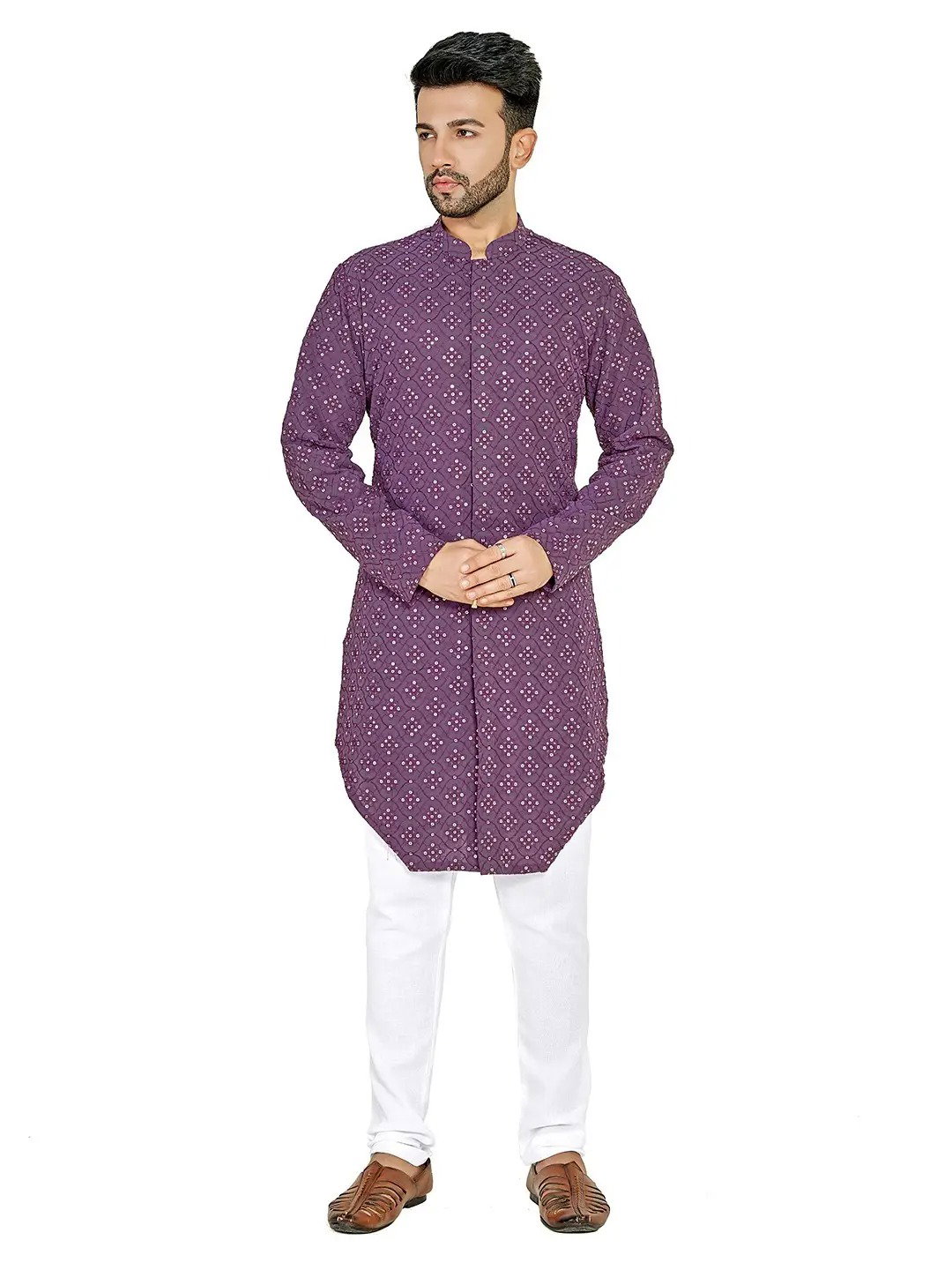 Shee Star 4 Georgette Embroidery Wedding Wear Mens Kurta