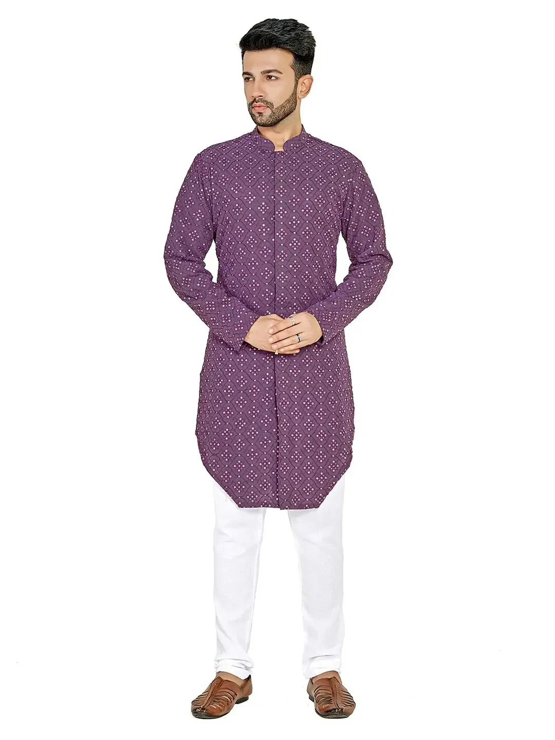 Shee Star 4 Georgette Embroidery Wedding Wear Mens Kurta