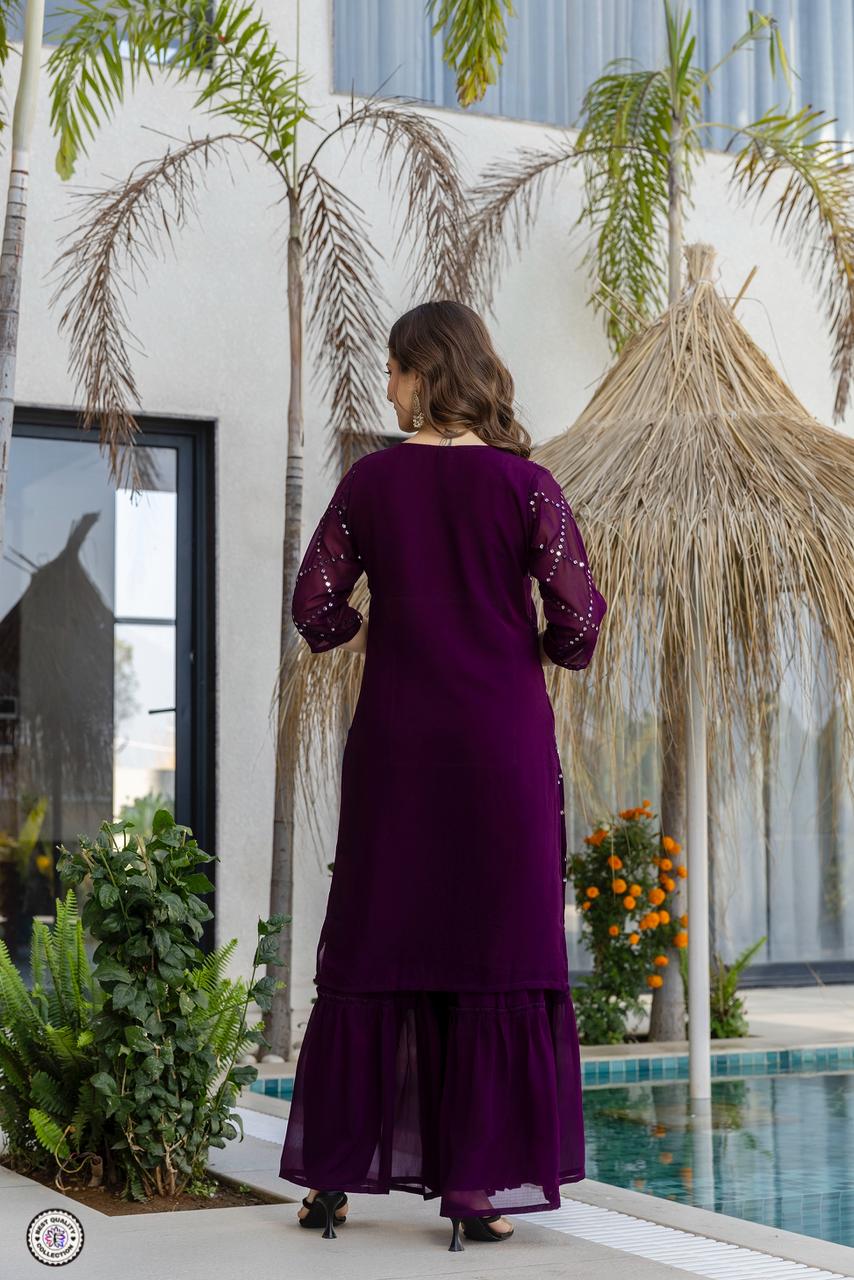 Lekha KL 5133 Faux Georgette Embroidery Kurti Bottom With Dupatta