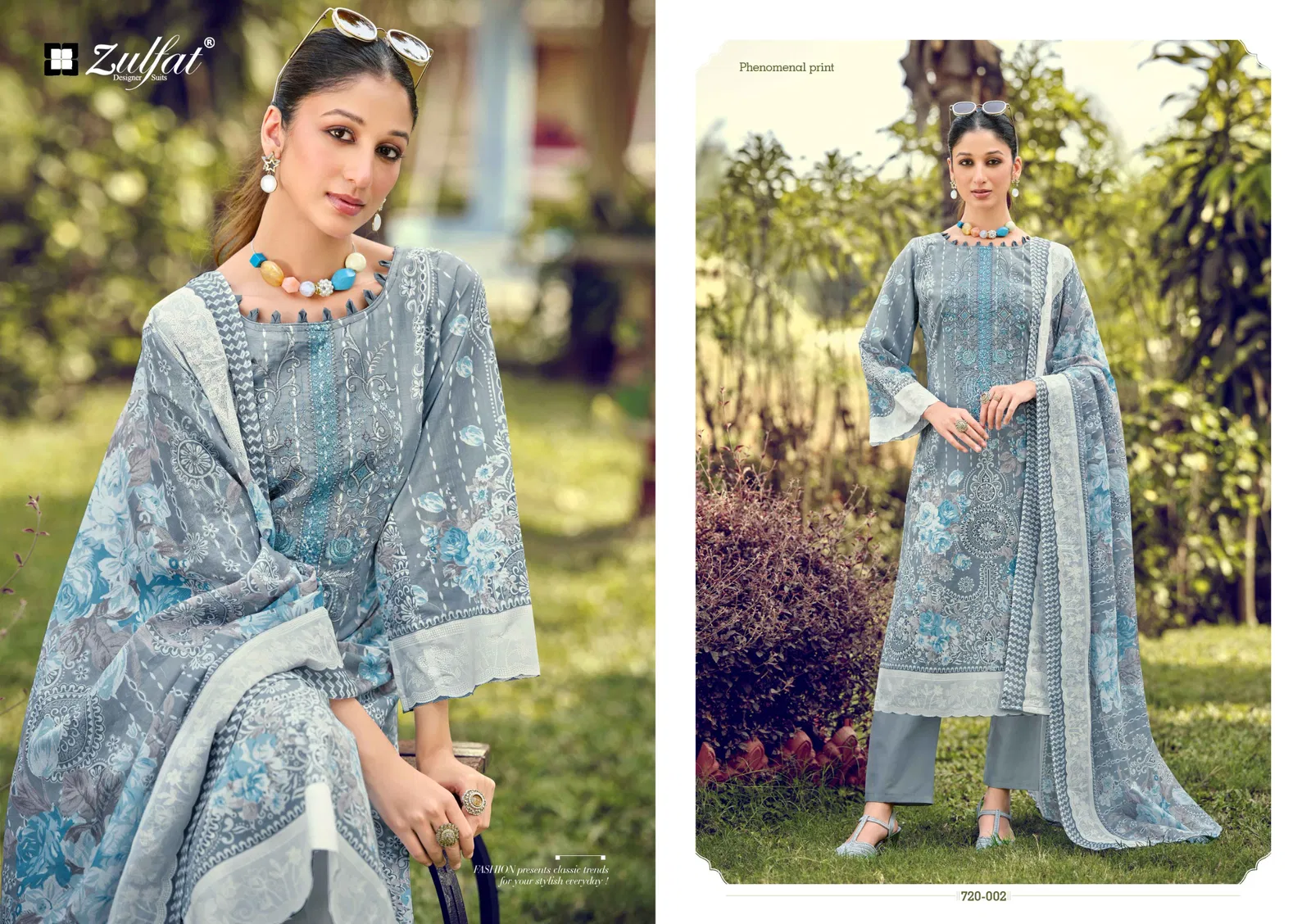 Zulfat Sana Safina Vol 4 Cotton Print With Embroidered Dress Material