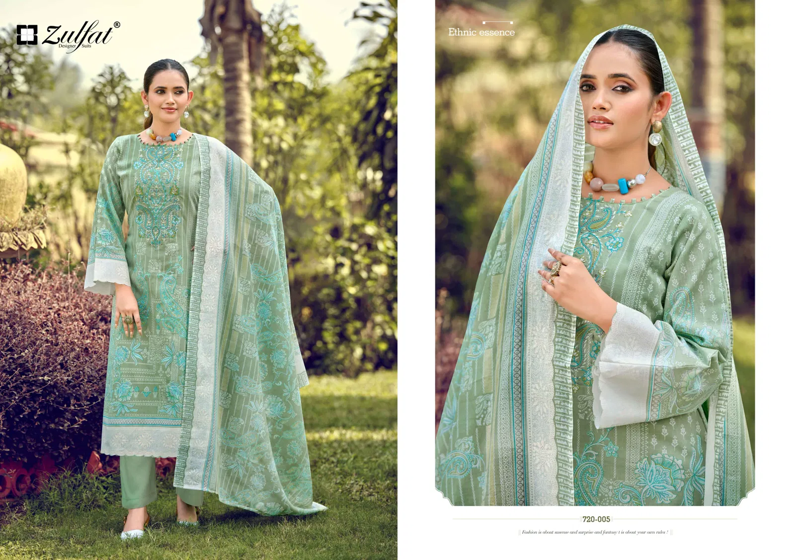 Zulfat Sana Safina Vol 4 Cotton Print With Embroidered Dress Material