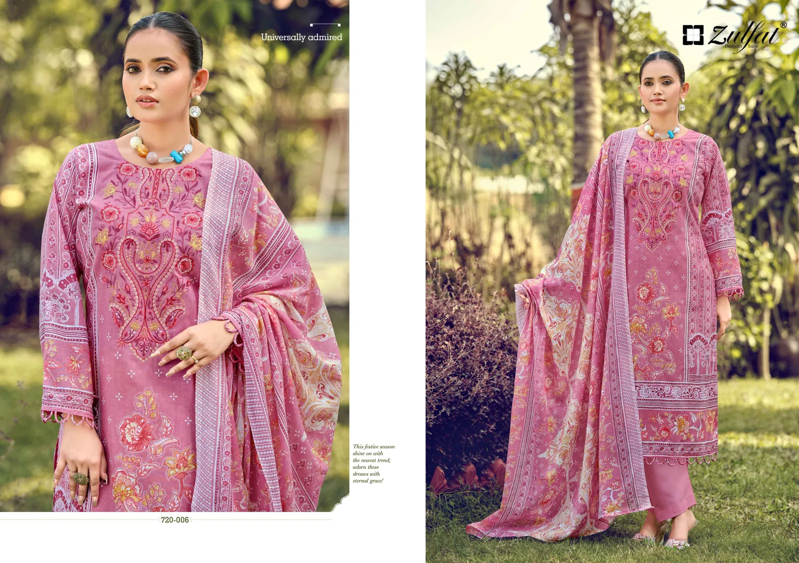 Zulfat Sana Safina Vol 4 Cotton Print With Embroidered Dress Material