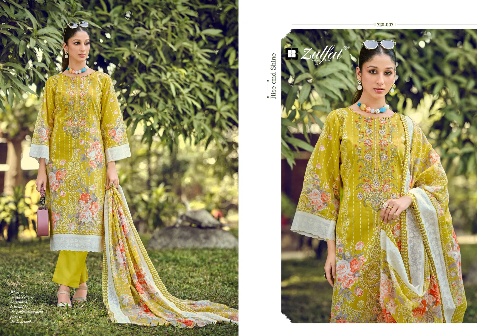 Zulfat Sana Safina Vol 4 Cotton Print With Embroidered Dress Material