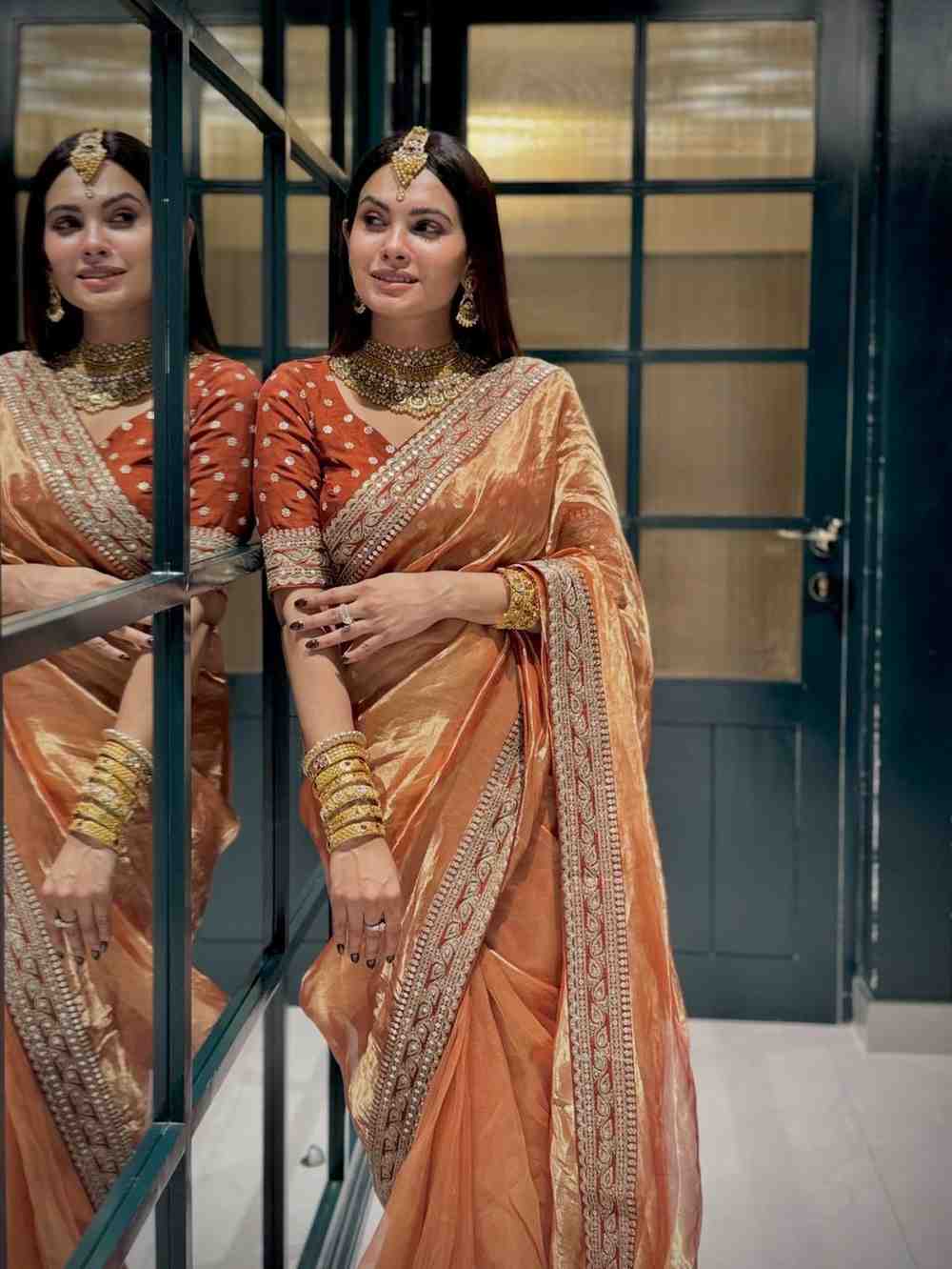 Kc 2086 Soft Twill Beautiful Sequence Worked Designer Saree Collection