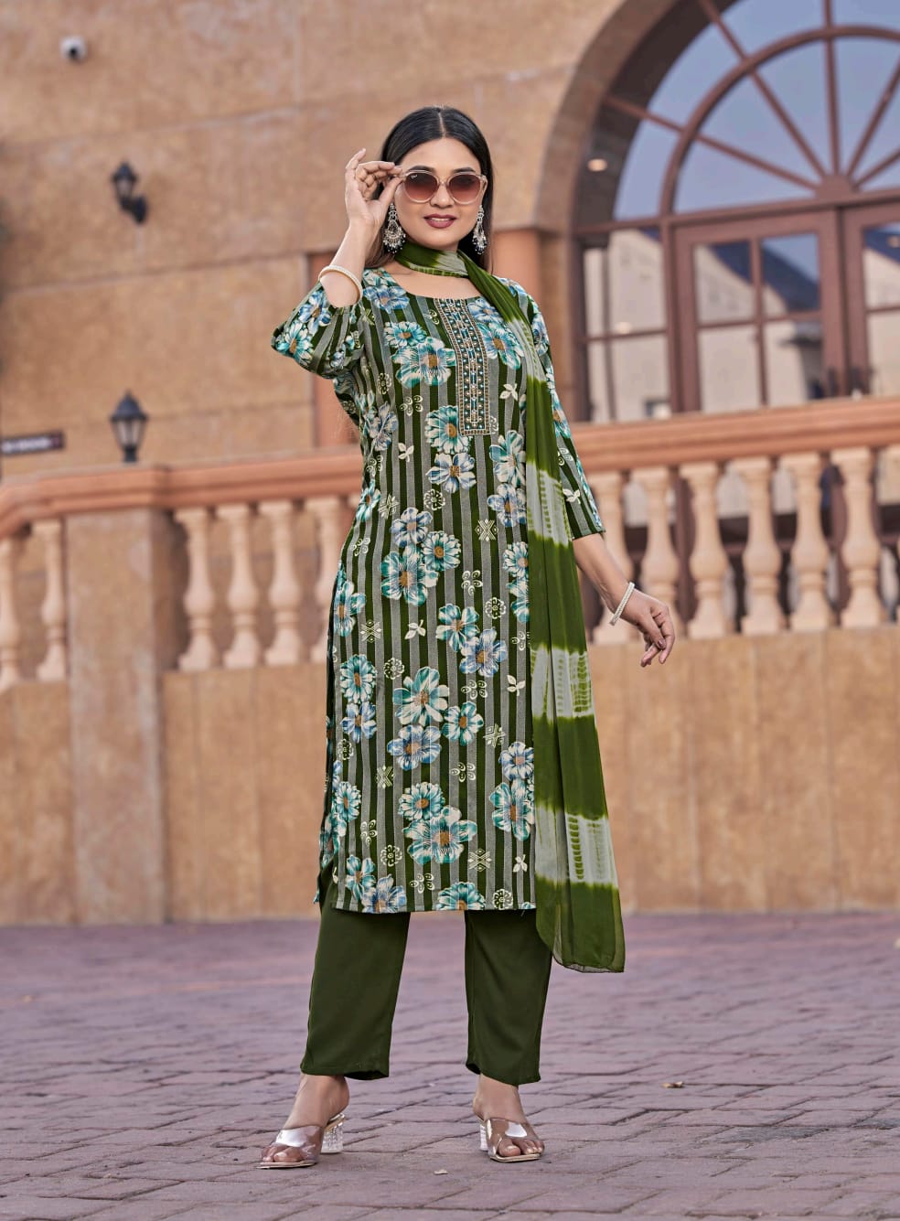 Mystic 9 Rubina Vol 1 Rayon Dull Patta Kurti Bottom With Dupatta