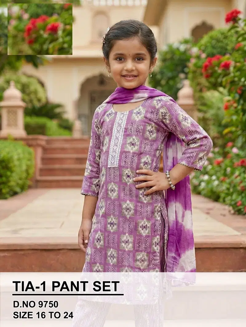 Tia Vol 1 Capsule Printed Kids Wear Pant Set