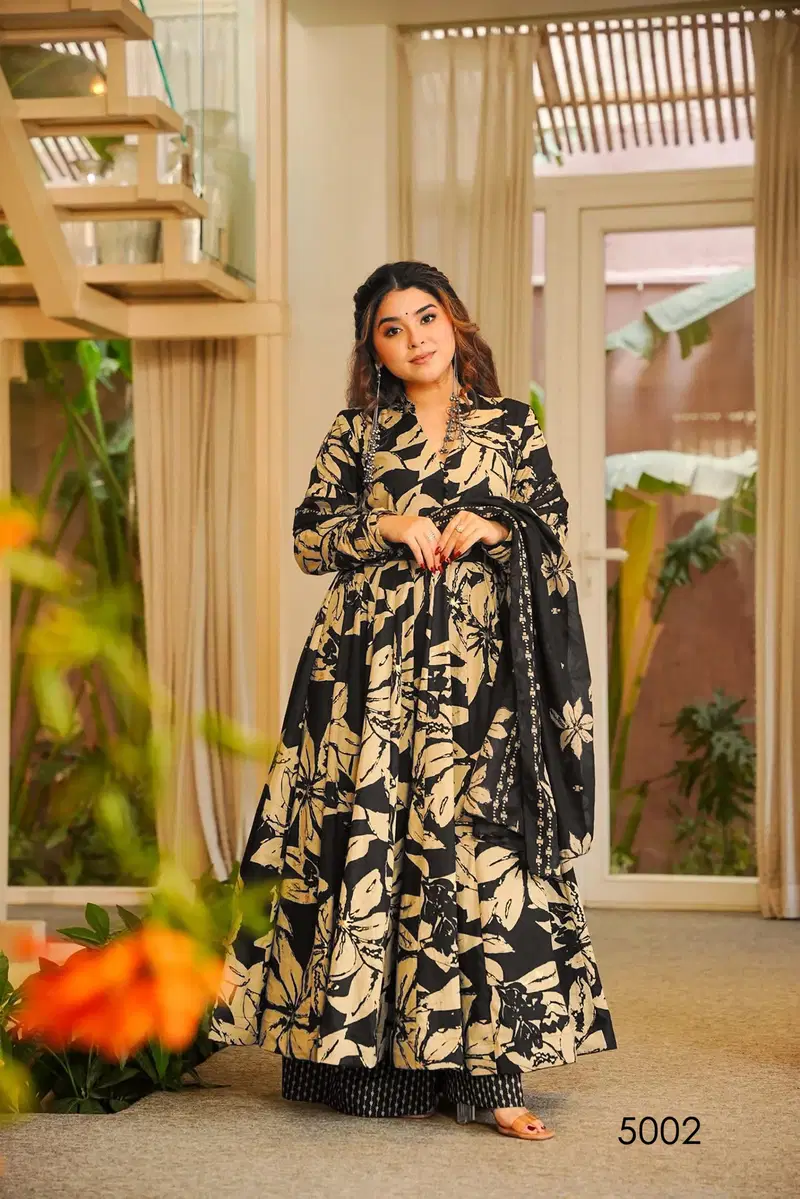 Vyoma Vol 5 Muslin Digital Printed Top Bottom And Dupatta Festival Wear Collection