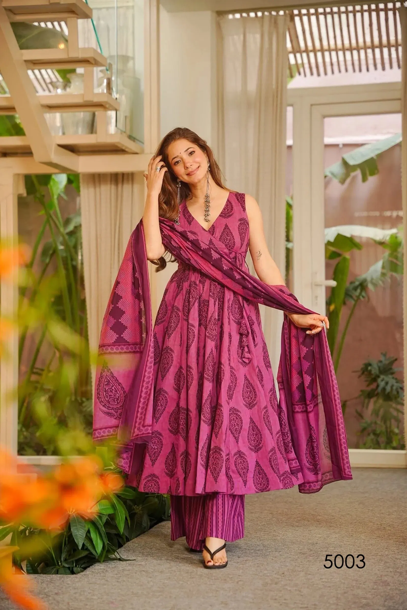 Vyoma Vol 5 Muslin Digital Printed Top Bottom And Dupatta Festival Wear Collection