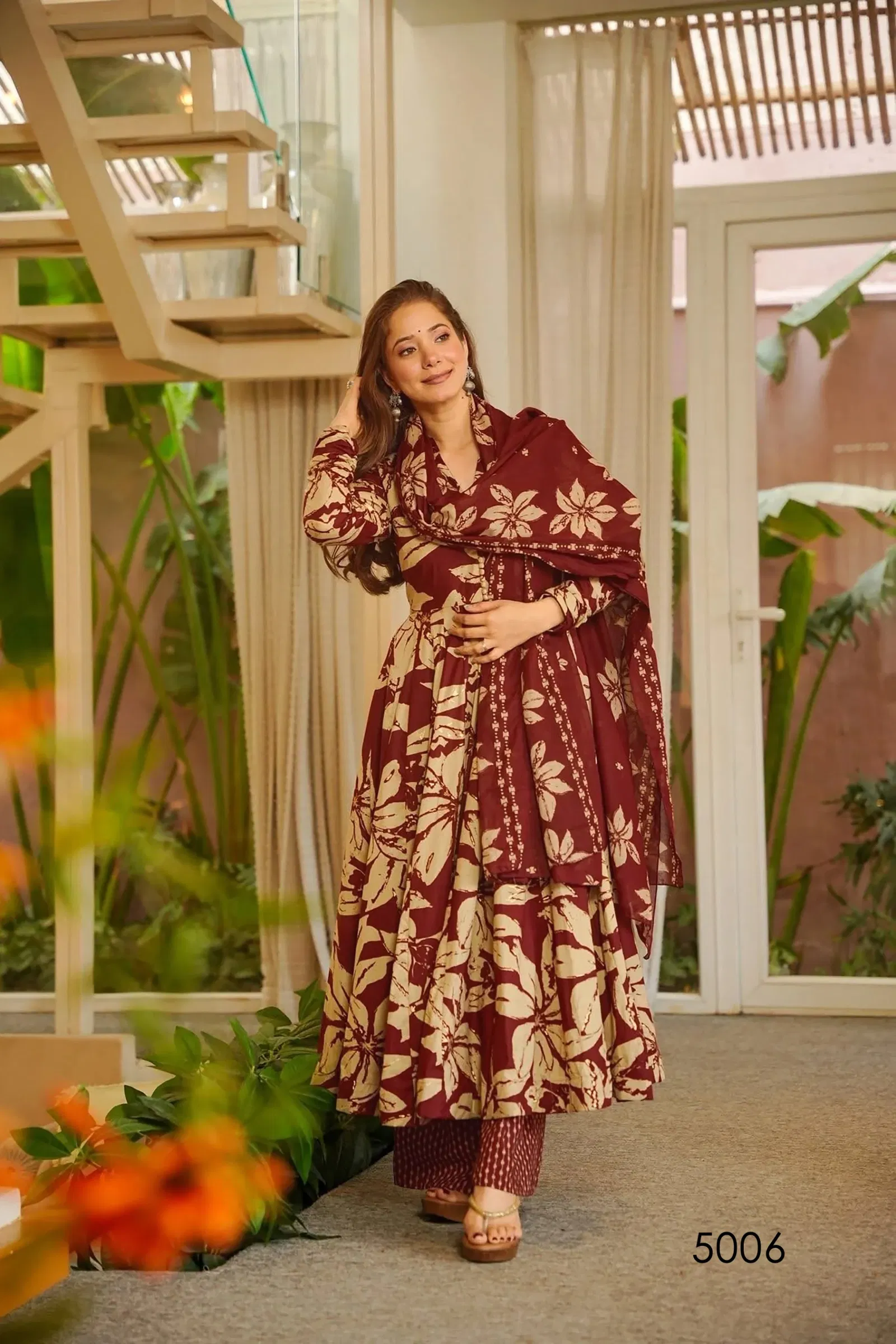Vyoma Vol 5 Muslin Digital Printed Top Bottom And Dupatta Festival Wear Collection