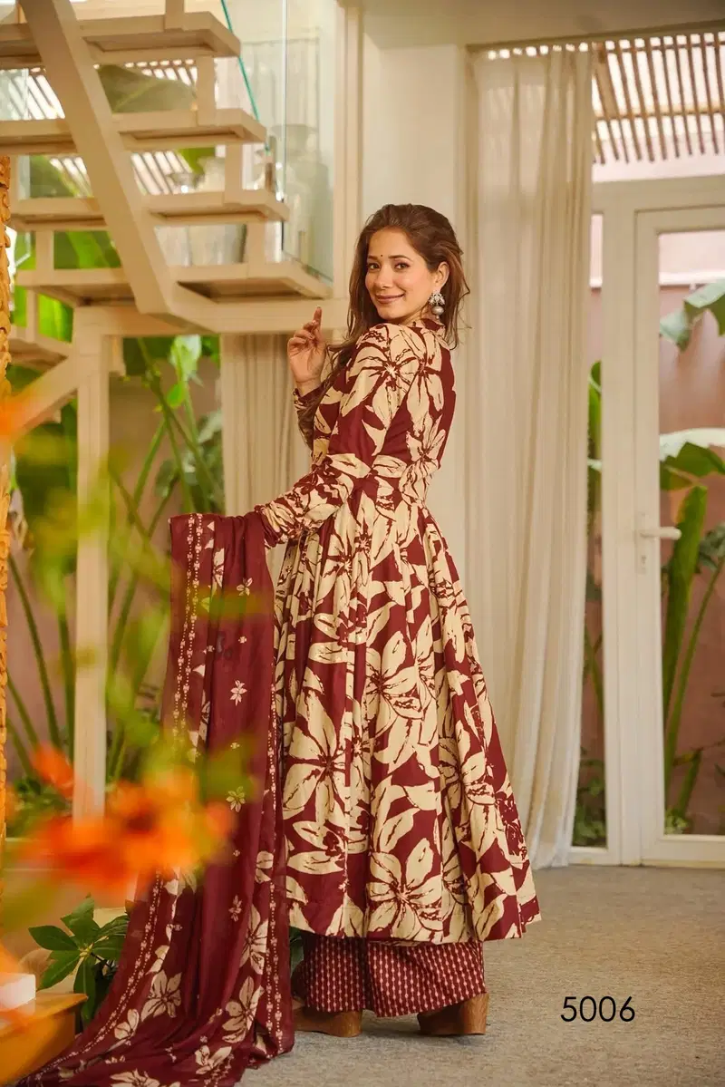 Vyoma Vol 5 Muslin Digital Printed Top Bottom And Dupatta Festival Wear Collection